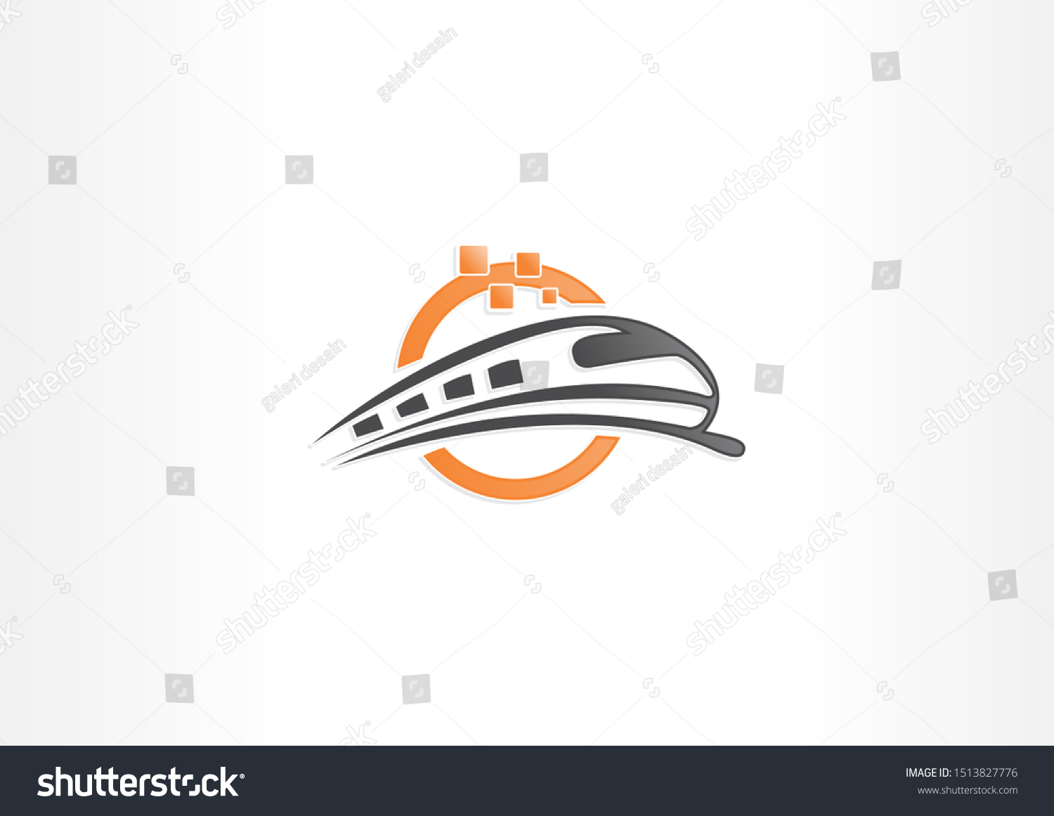 Transportation Logo Template Train Shape Design Stock Vector (Royalty ...