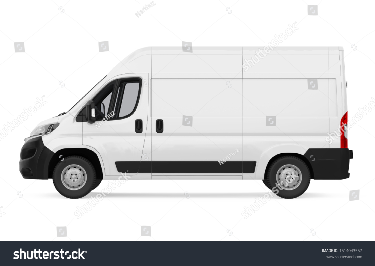 Delivery Van Isolated 3d Rendering Stock Illustration 1514043557 ...