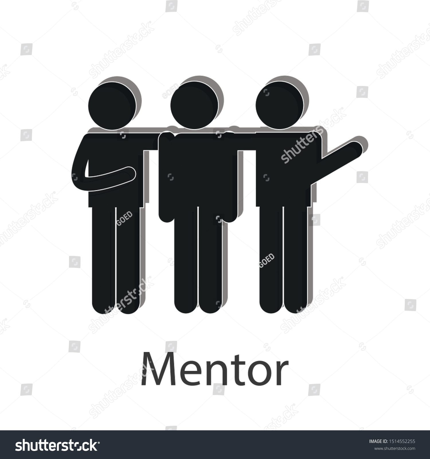 Mentor Icon Concept On White Background Stock Vector Royalty Free 1514552255 Shutterstock 