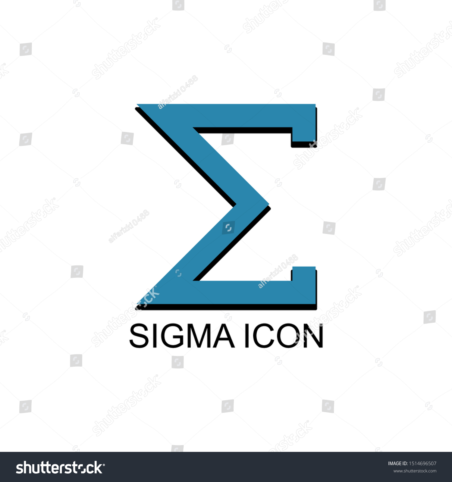 Sigma Sign Logo Illustration Isolated White Stock Vector (Royalty Free ...