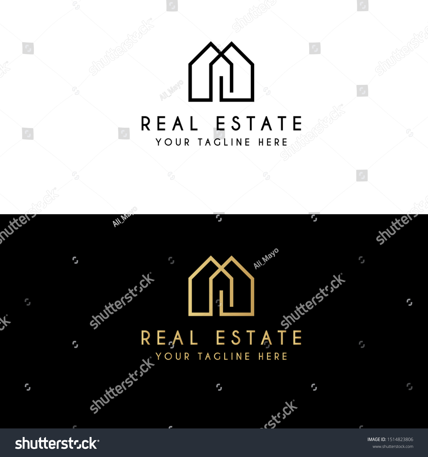 Minimalist Real Estate Logo Design Vector Stock Vector (royalty Free 