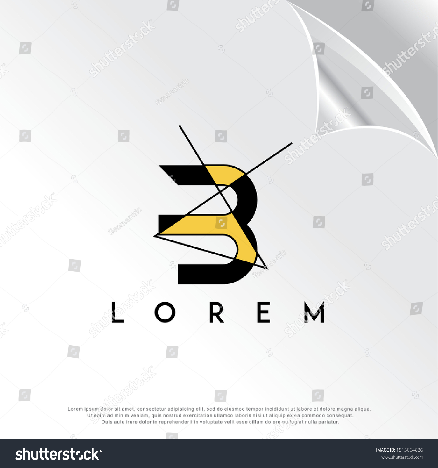 Architectural Letter B Icon Modern Template Stock Vector (Royalty Free ...