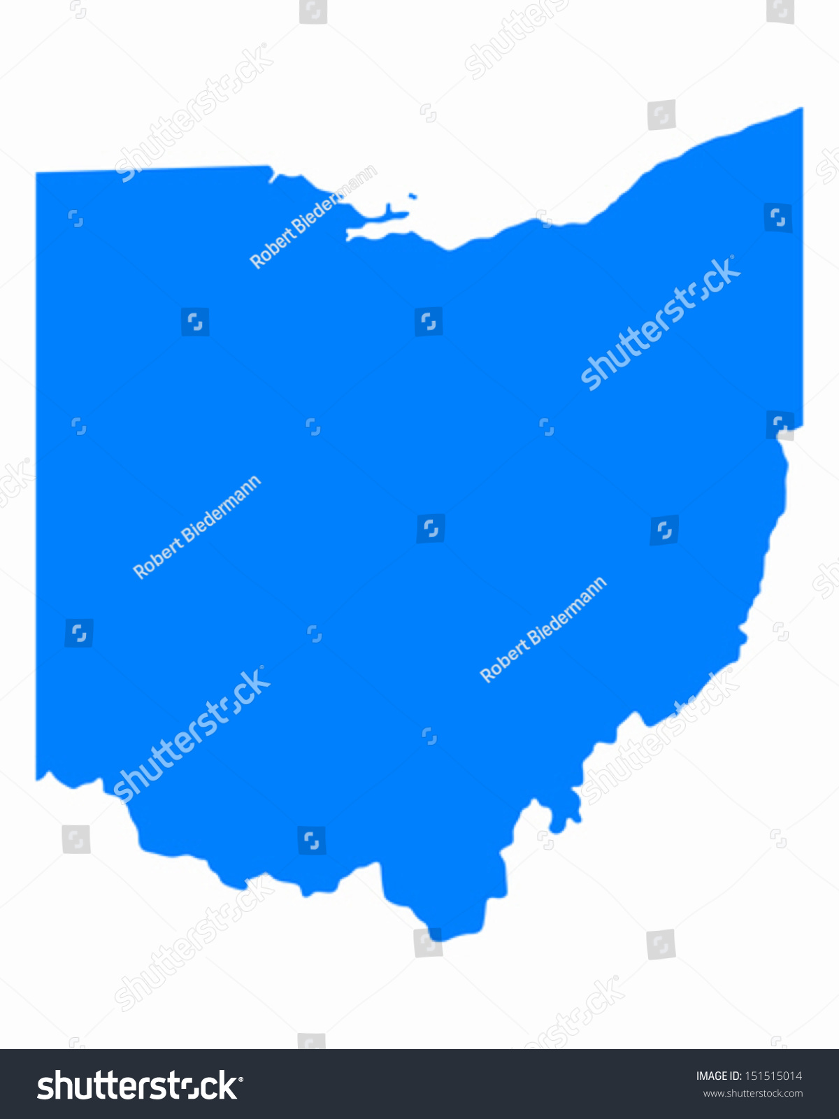 Map Ohio Stock Vector (royalty Free) 151515014 