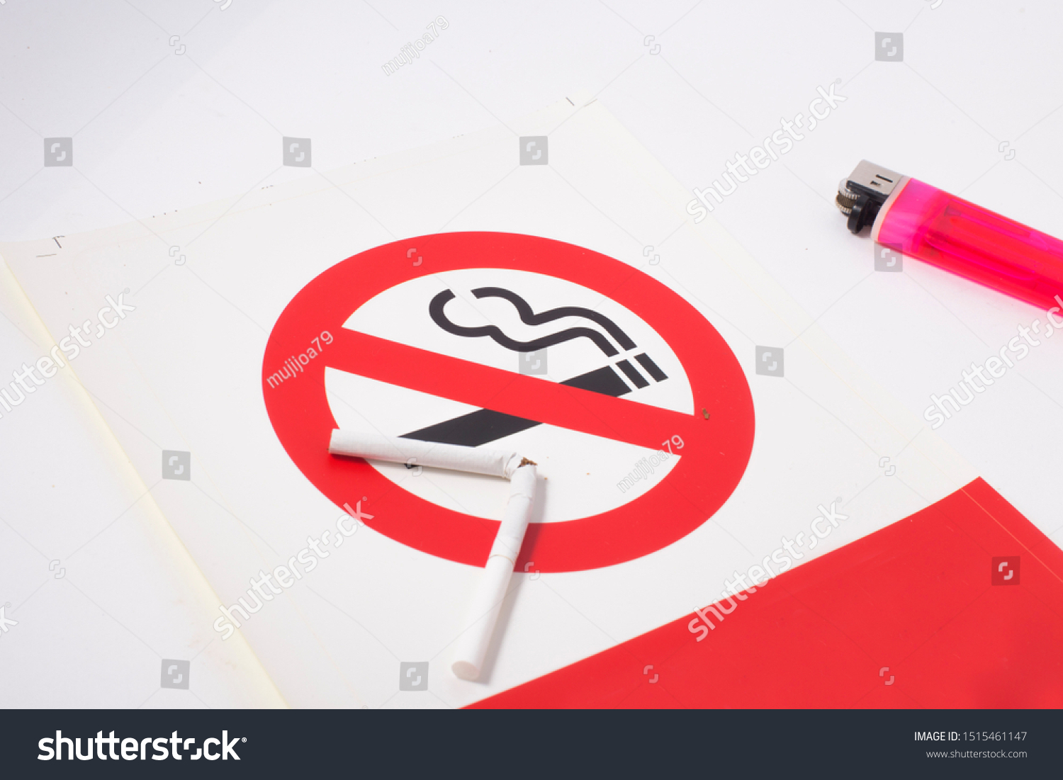 No Smoking Logo Against White Background Stock Photo 1515461147 ...