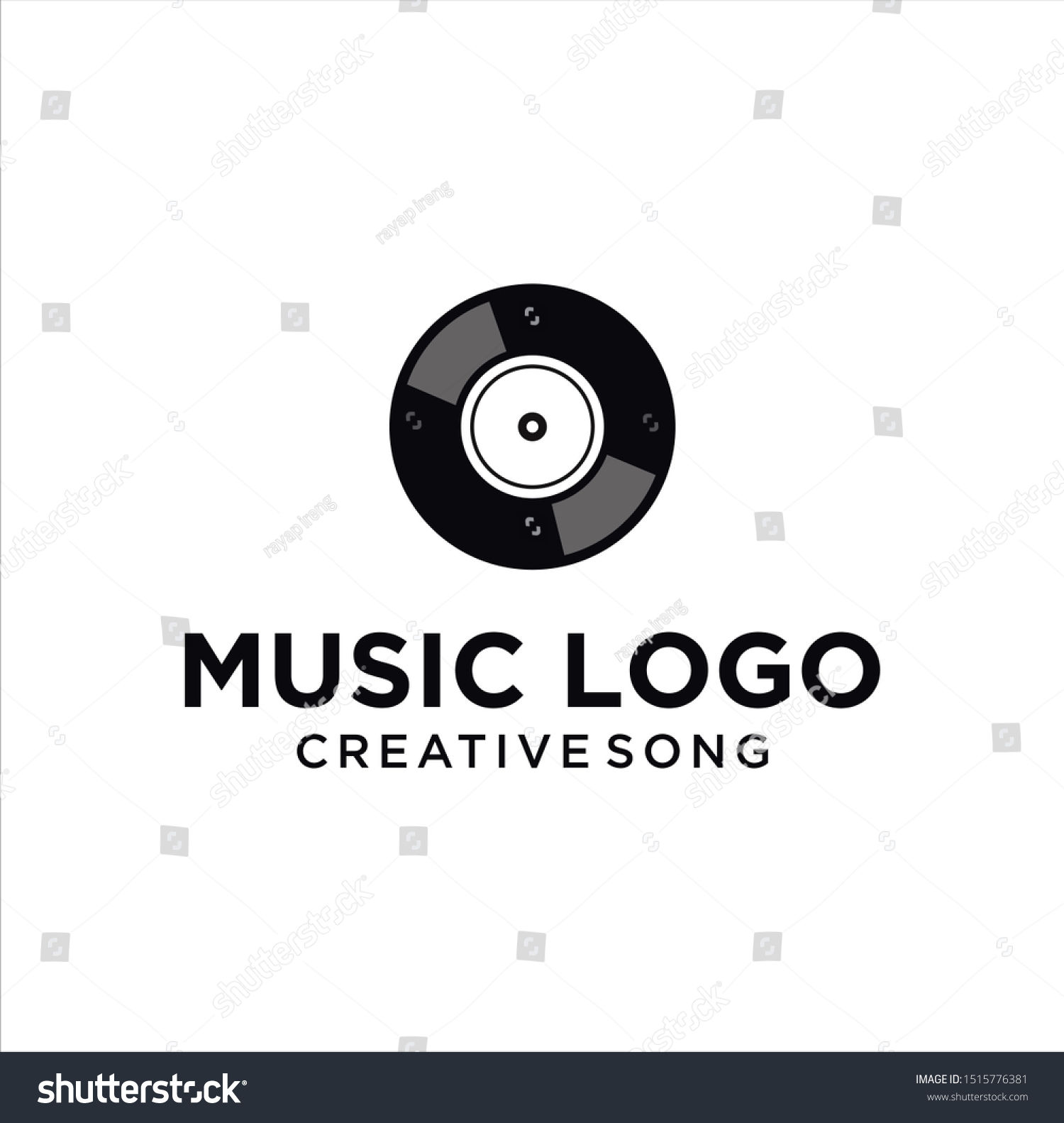 Vinyl Music Disc Logo Icon Vector Stock Vector (Royalty Free ...