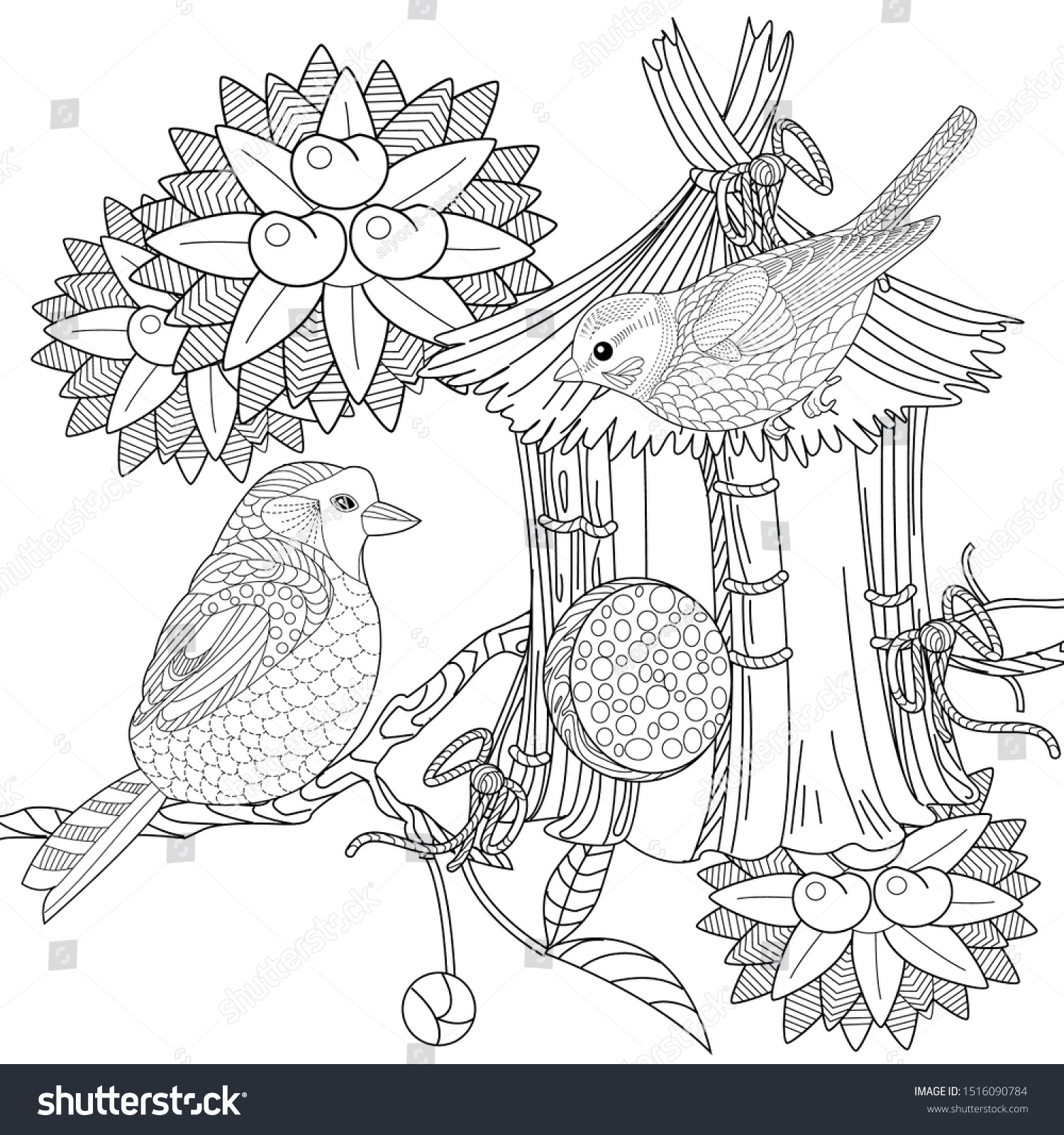 Vektor Stok Coloring Pages Coloring Book Adults Children (Tanpa Royalti