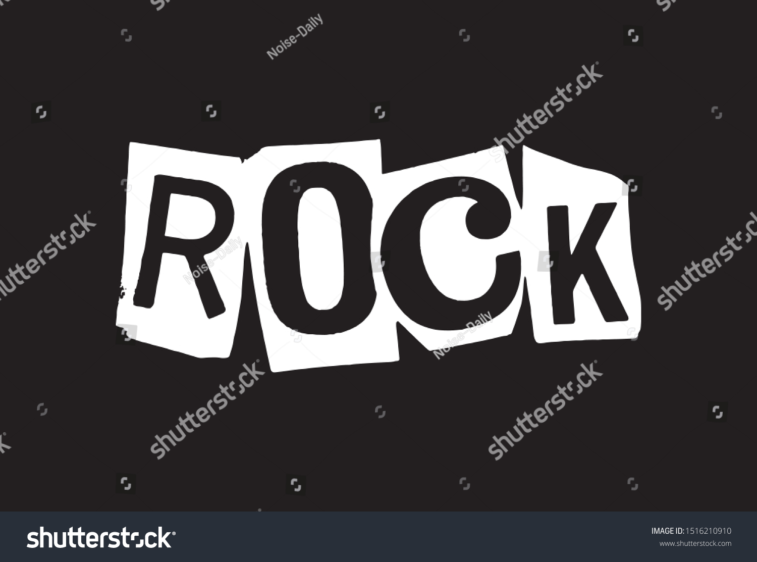 Word Lettering Rock Collage Art Urban Stock Vector (Royalty Free ...