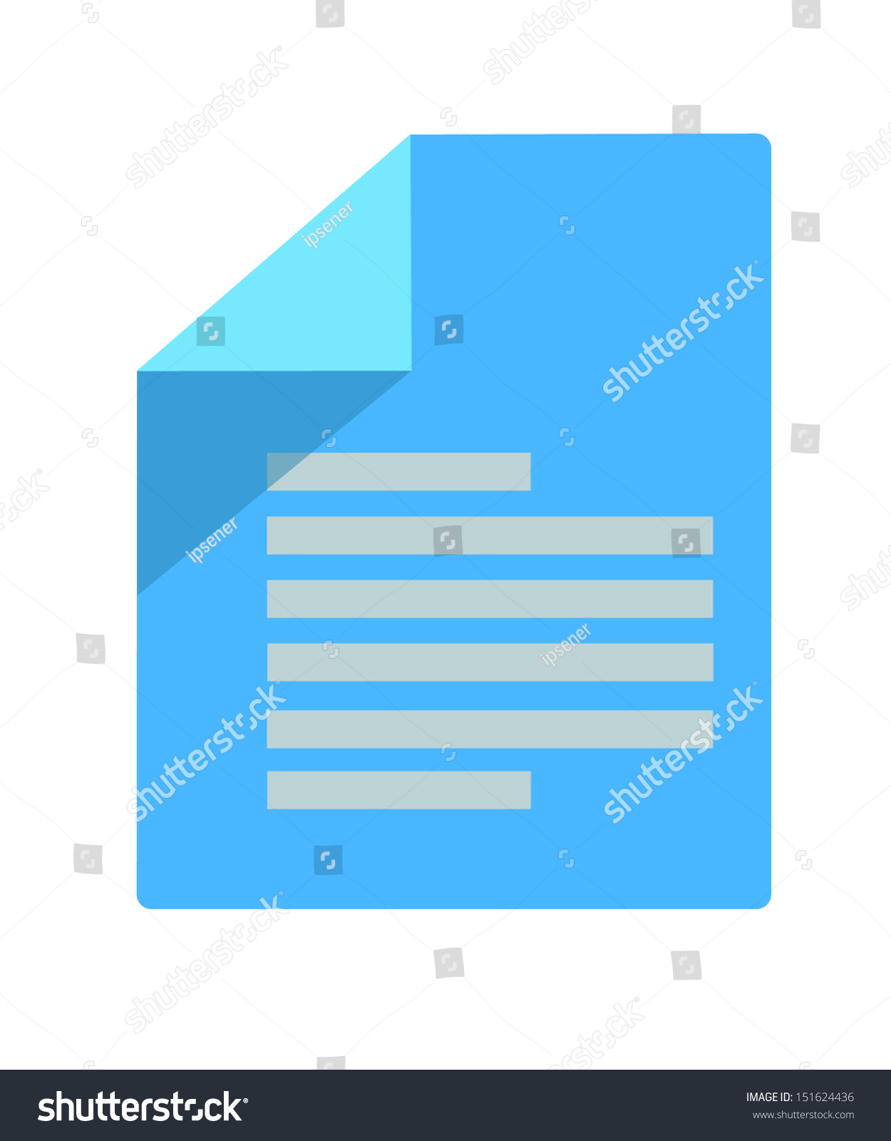 Blue Paper Icon Stock Vector Royalty Free 151624436 Shutterstock