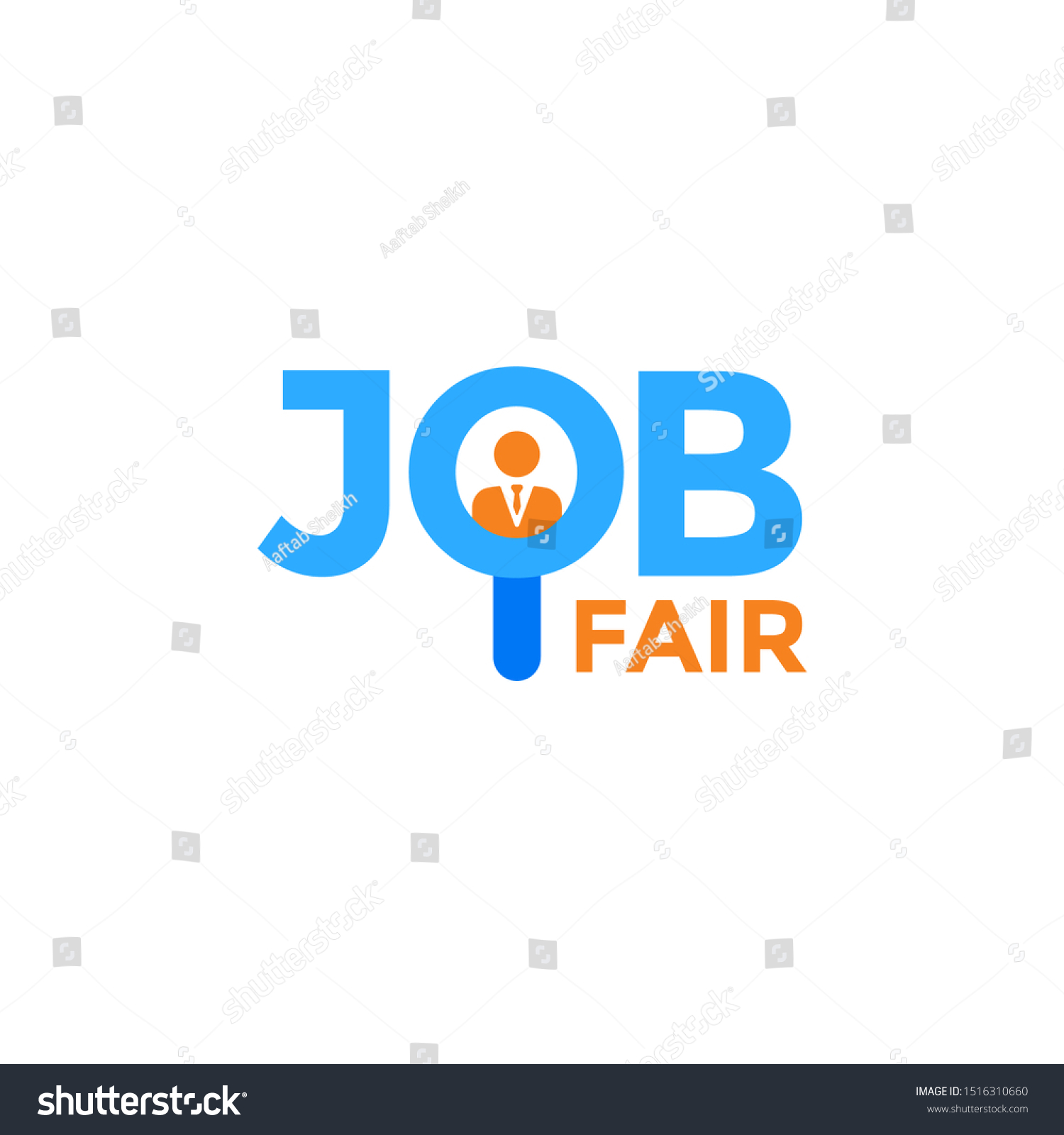 Job Fair Colorful Vector Creative Logo Stock Vector (Royalty Free ...