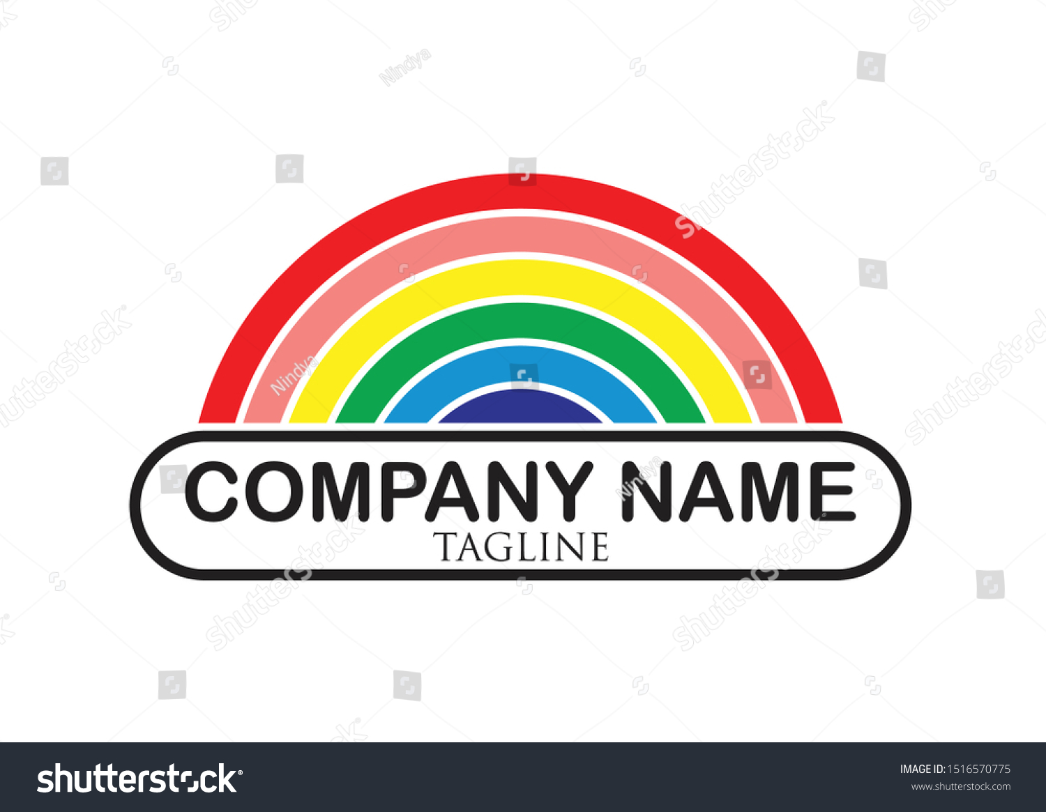 Rainbow Logo Design Vector Template Stock Vector (Royalty Free ...