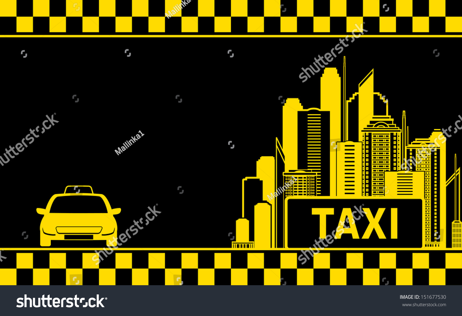 Визитка такси шаблон