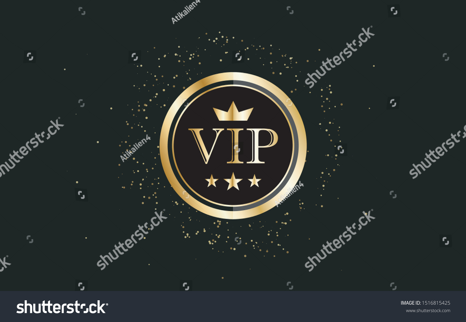 Luxury Vip On Black Background Vector Stock Vector (Royalty Free ...