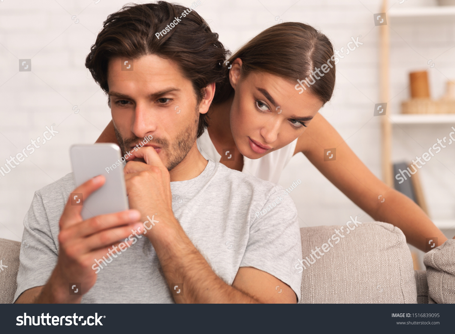 Distrust Jealous Wife Spying On