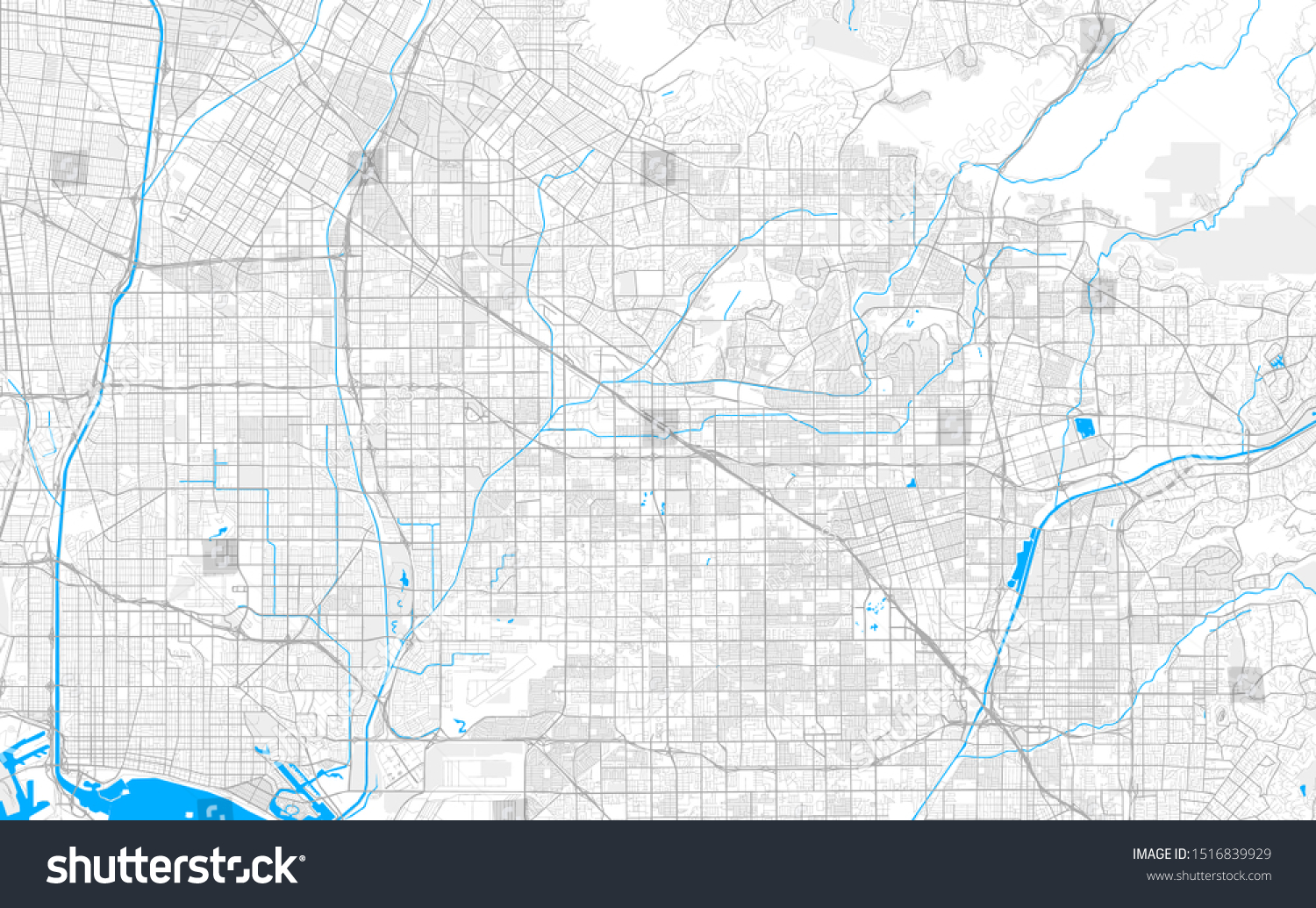 Rich Detailed Vector Area Map Buena Stock Vector (Royalty Free ...