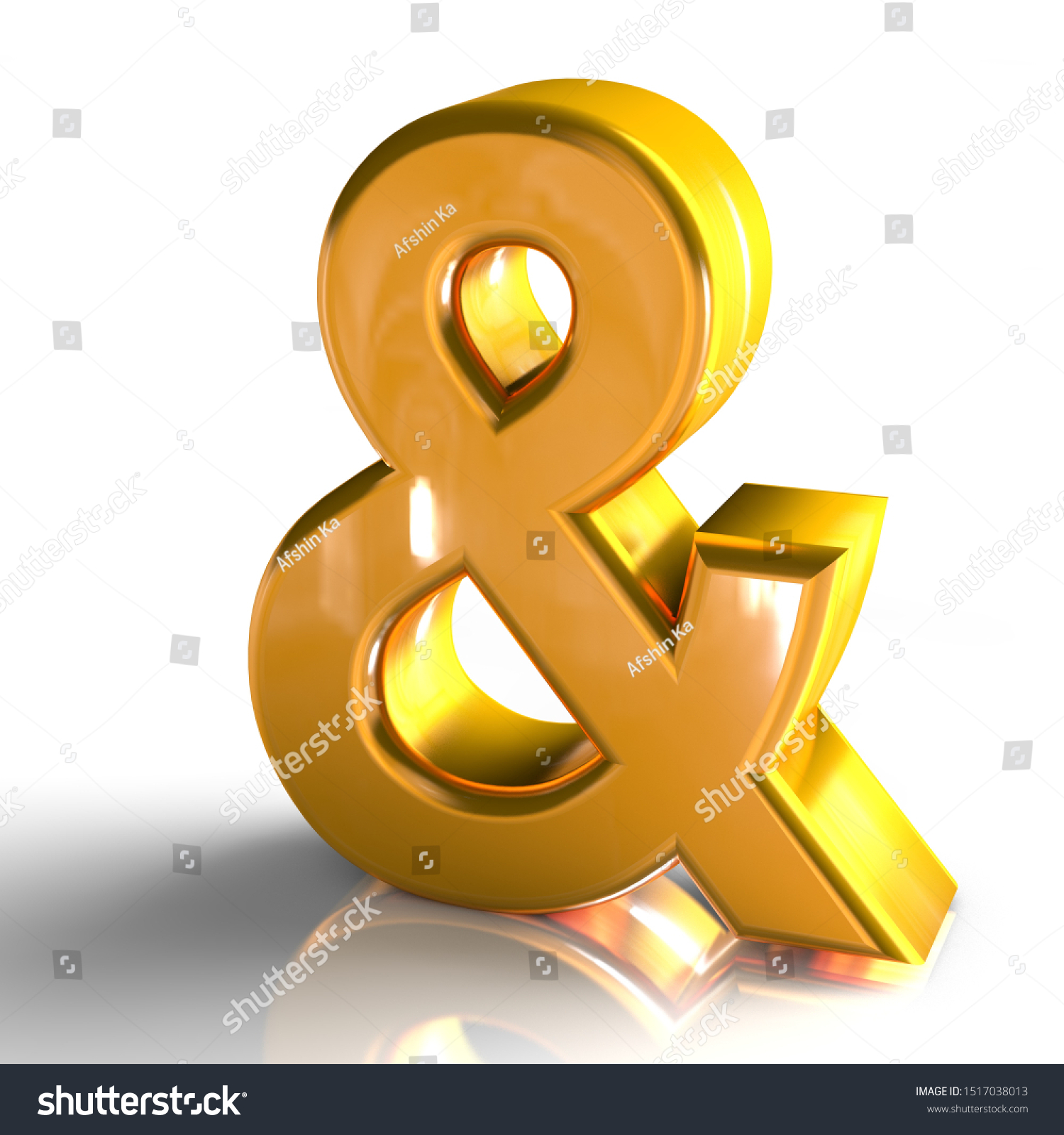 Sign Symbol 3d Gold Color 3d Stock Photo 1517038013 | Shutterstock