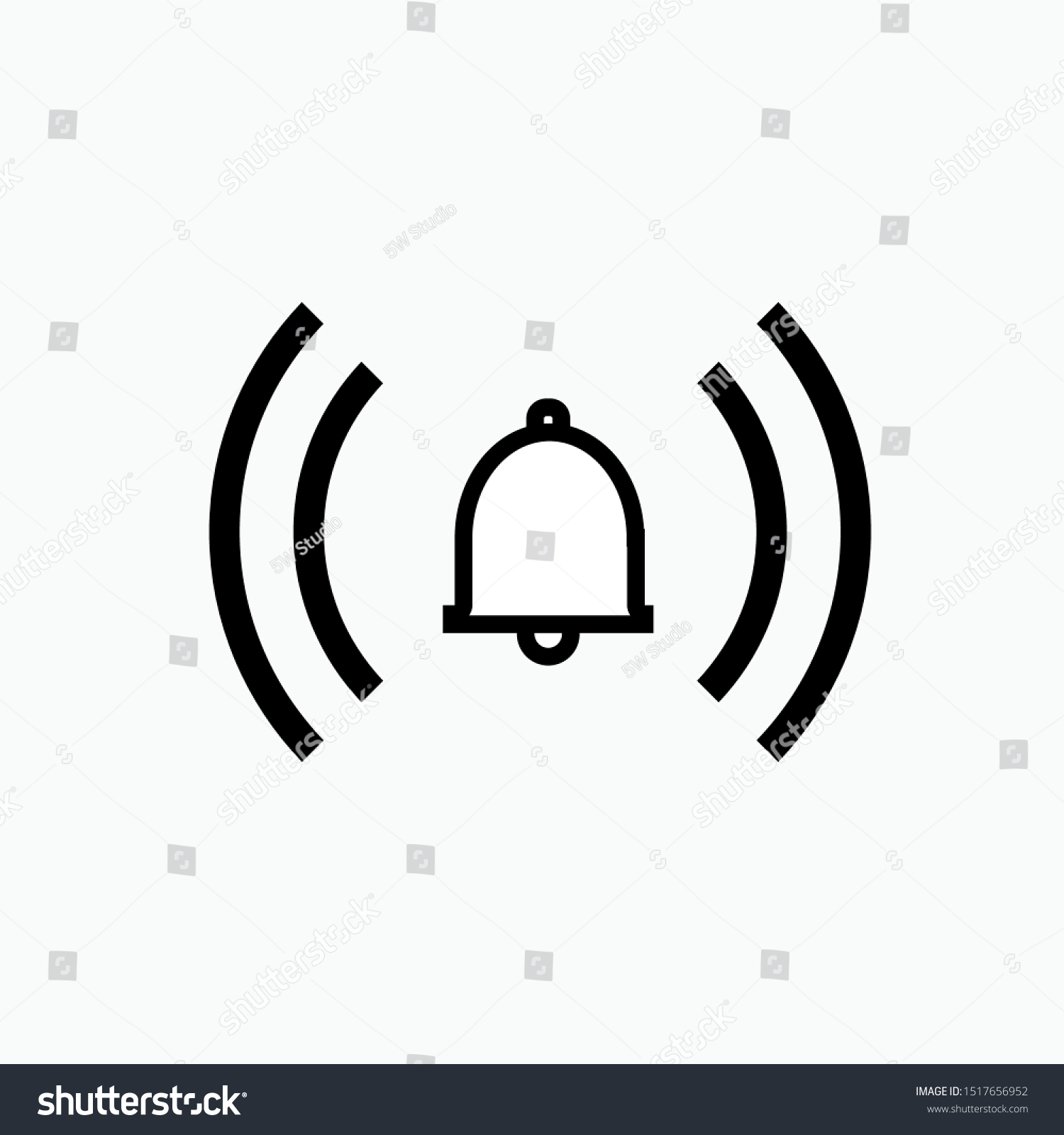 Bell Icon Ring Vector Sign Symbol Stock Vector (Royalty Free ...