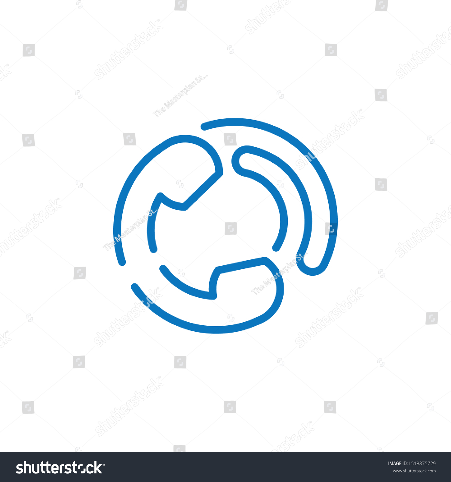 Phone Icon Logo Illustration Outline Vector Stock Vector (Royalty Free ...