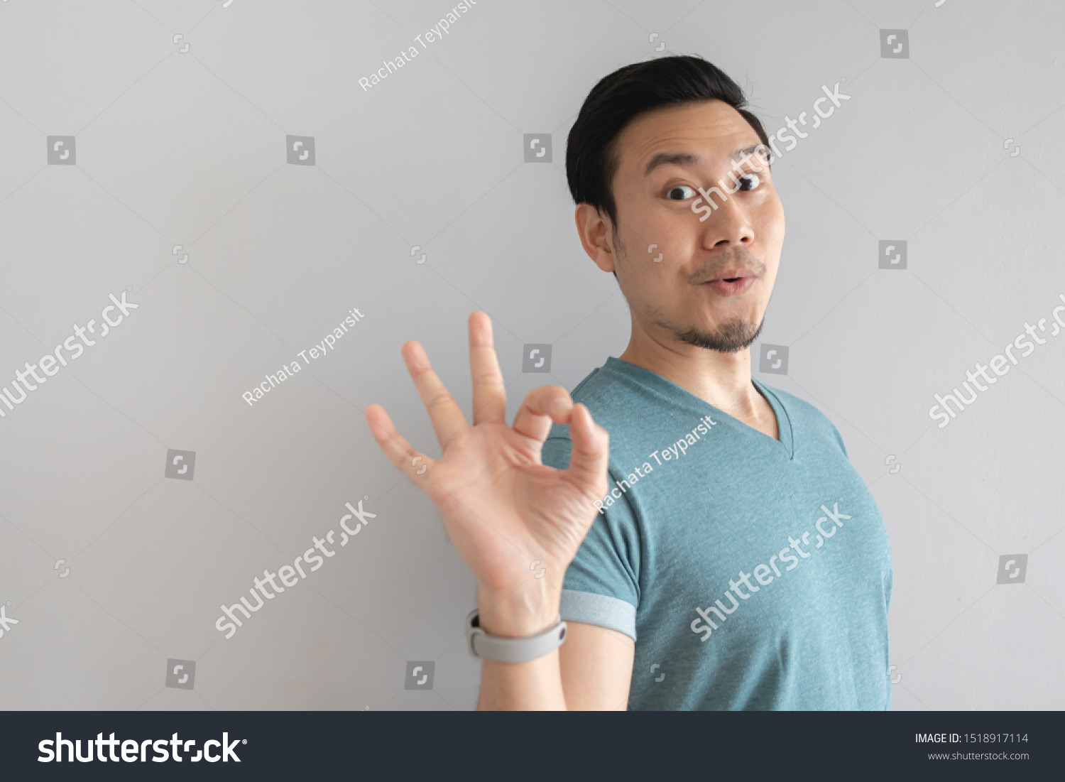 Happy Asian Man Chill Face Carefree Stock Photo 1518917114 | Shutterstock