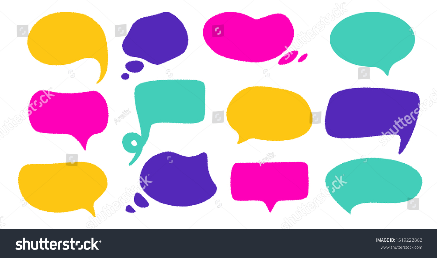 Abstract Speech Bubbles Vector Colorful Cloud Stock Vector (Royalty ...