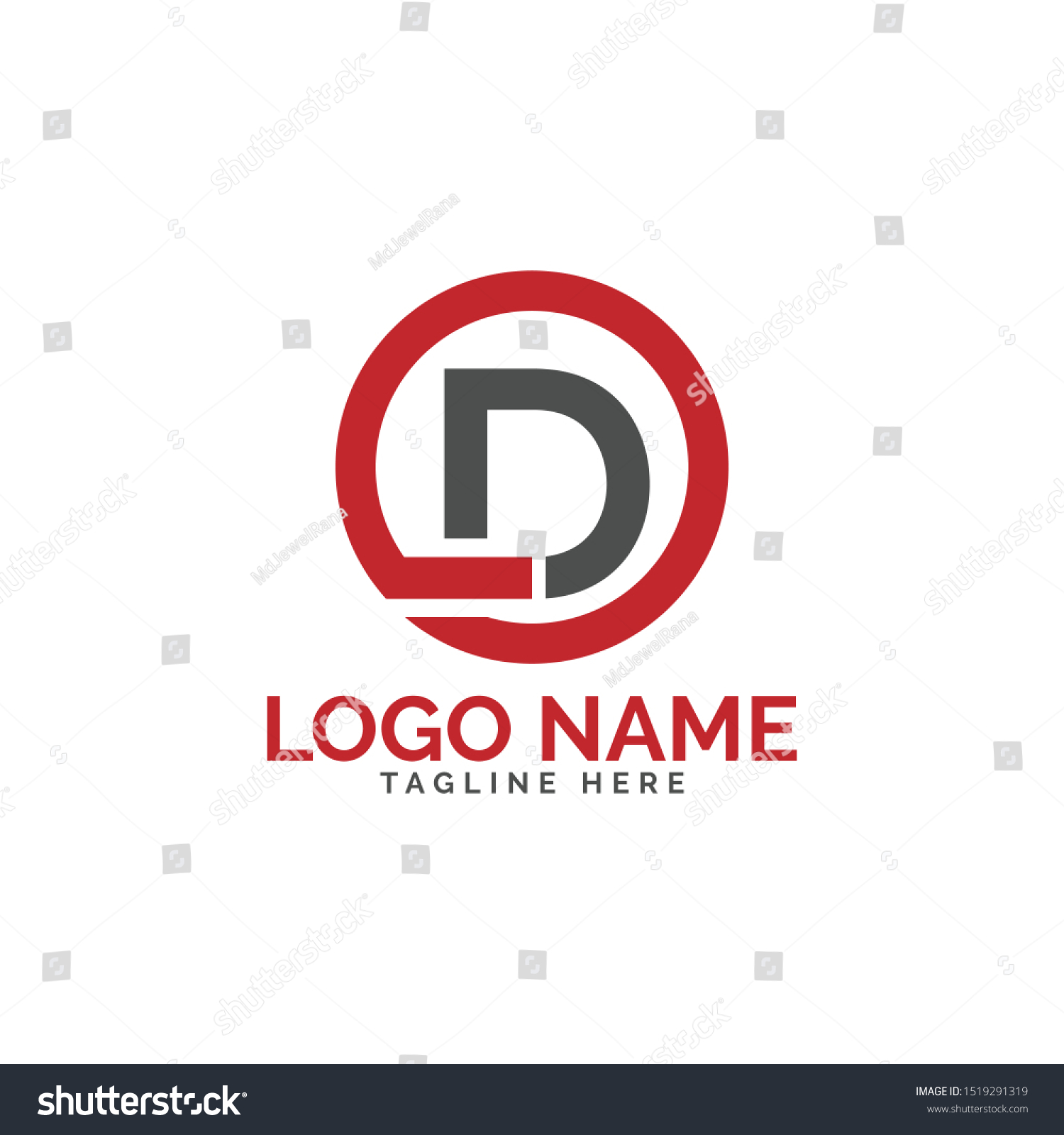 Ld Logo Design Circle Stock Vector (Royalty Free) 1519291319 | Shutterstock