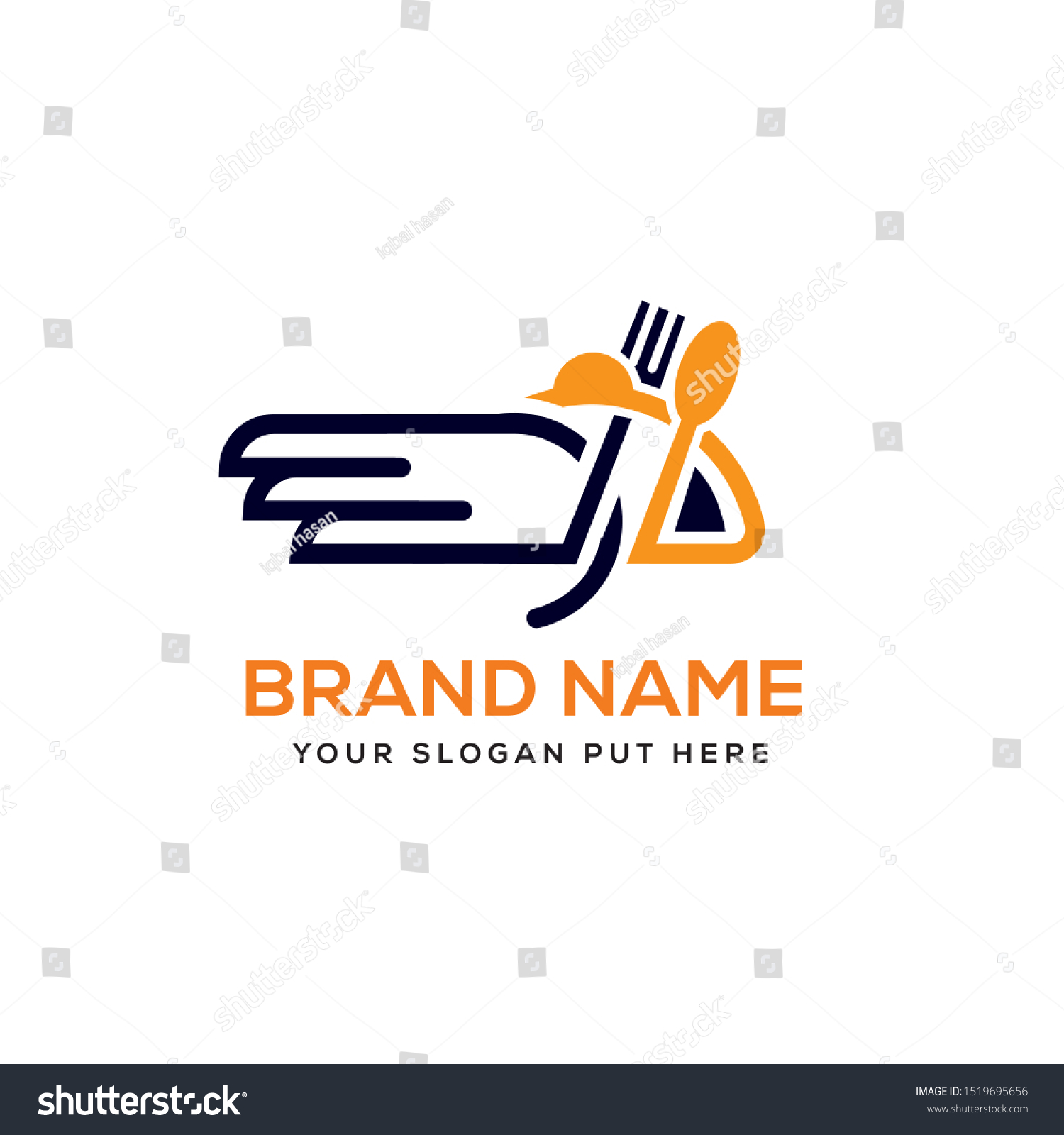 Food Delivery Logo Design Template Vector Stock Vector (Royalty Free ...