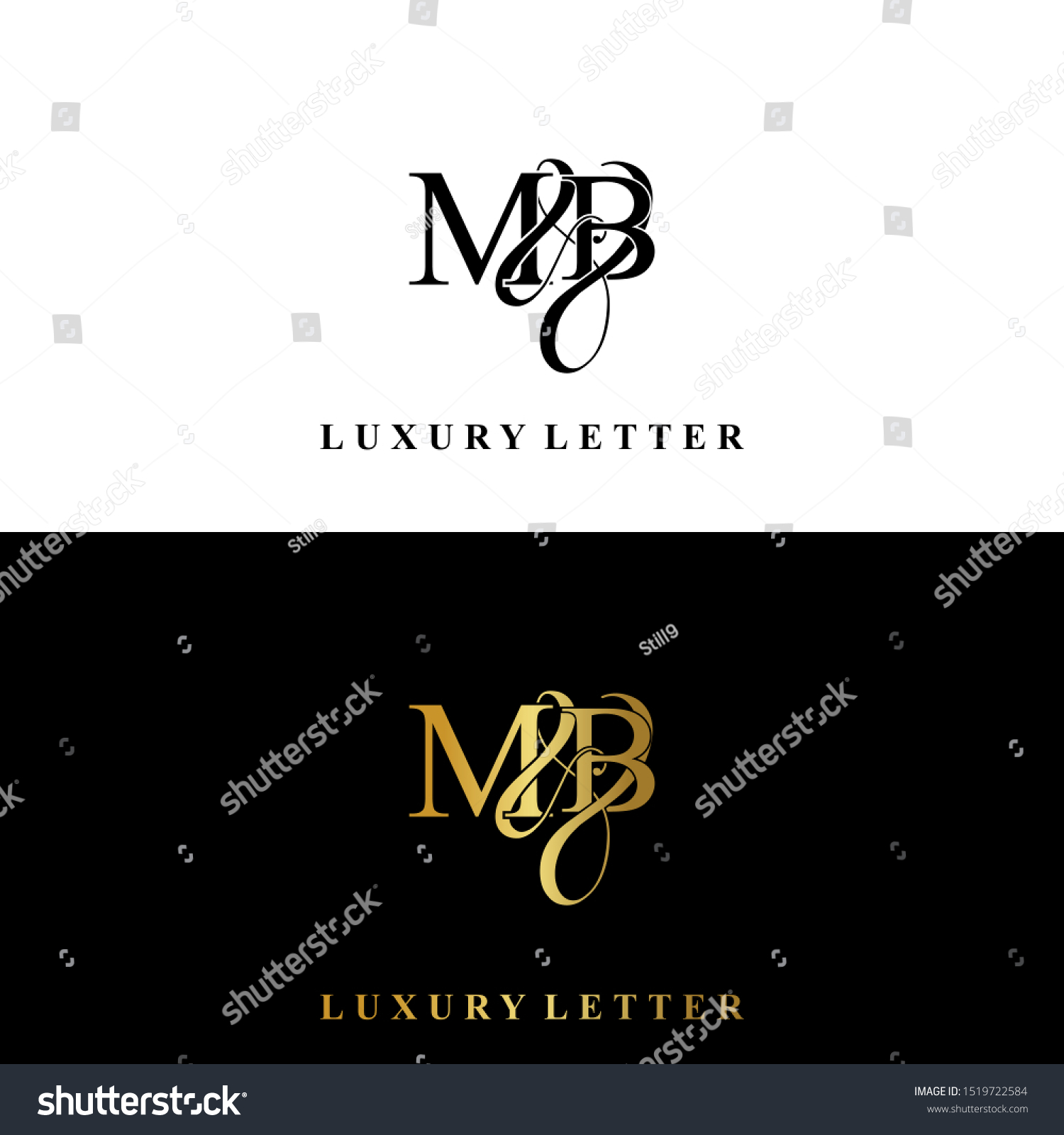 M B Mb Logo Initial Vector Stock Vector (royalty Free) 1519722584 