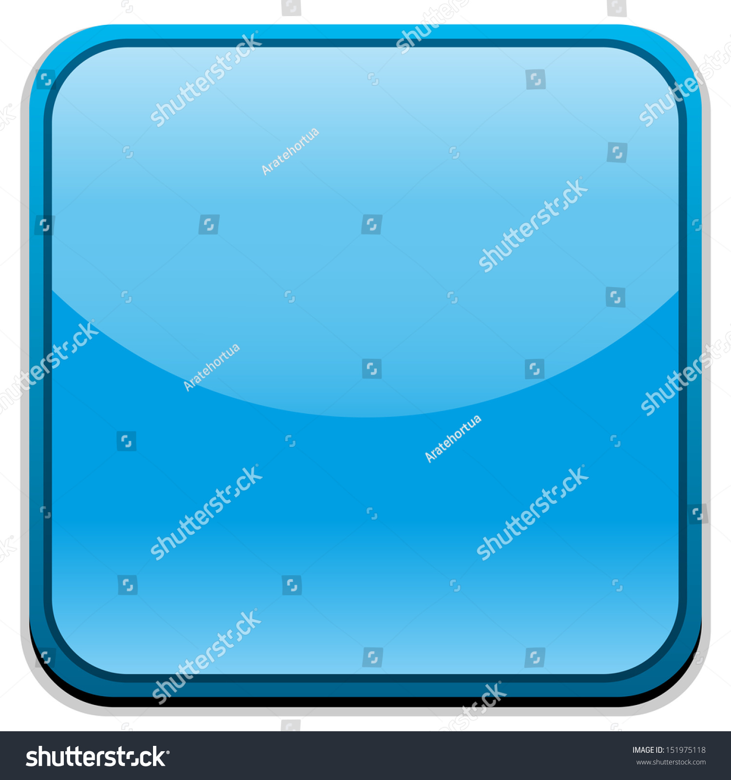 Vector Blue Square Buttom Stock Vector (Royalty Free) 151975118 ...