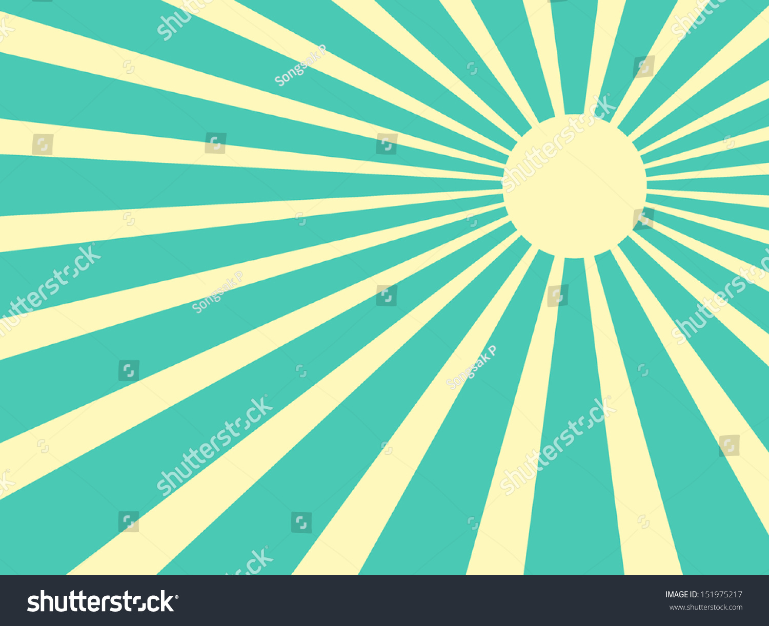 Vector Background Sun Rays White Green Stock Vector (Royalty Free ...