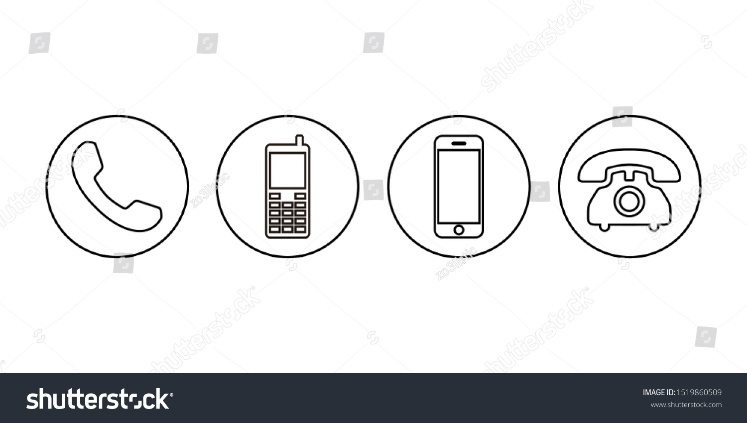 Phone Icon Vector Call Icon Vector Stock Vector Royalty Free Shutterstock