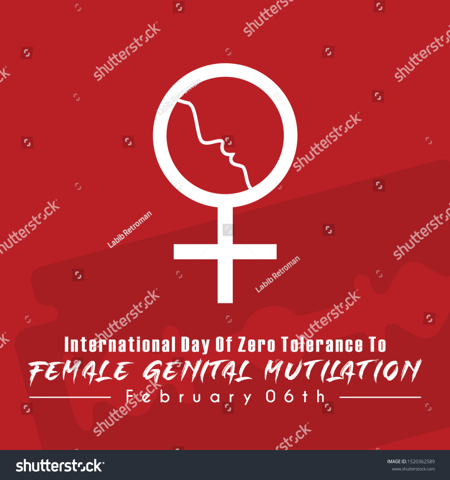 International Day Zero Tolerance Female Genital Stock Vector Royalty Free 1520362589 1191