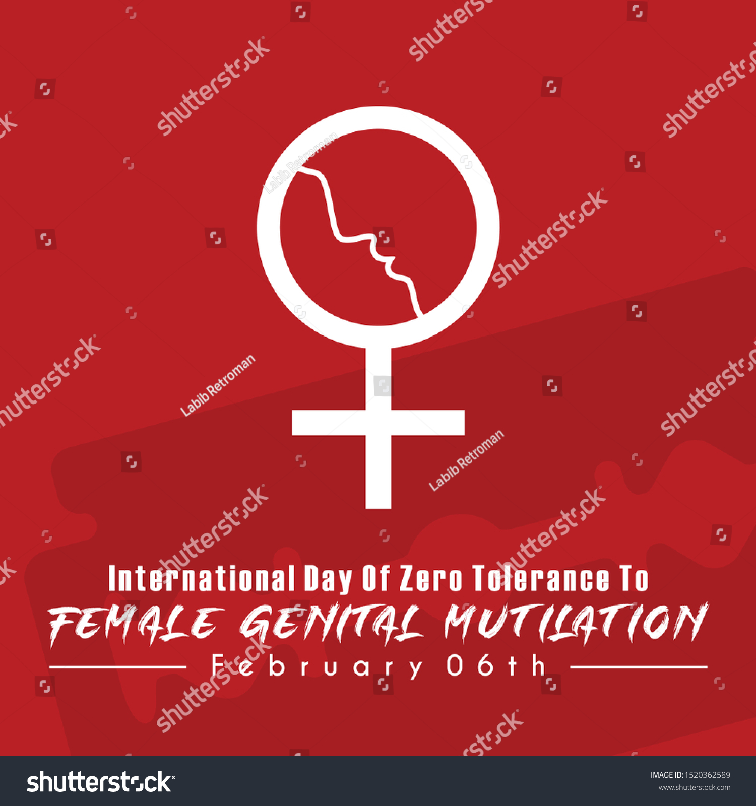 International Day Zero Tolerance Female Genital Stock Vector Royalty Free 1520362589