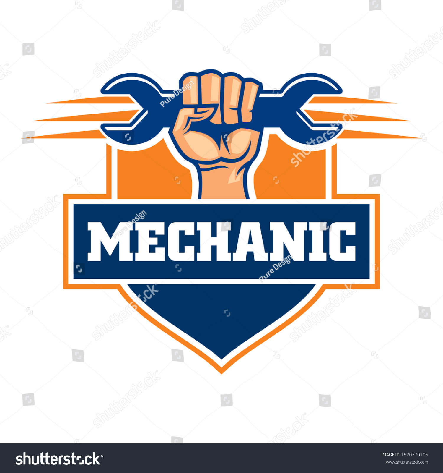 mechanic logo vector