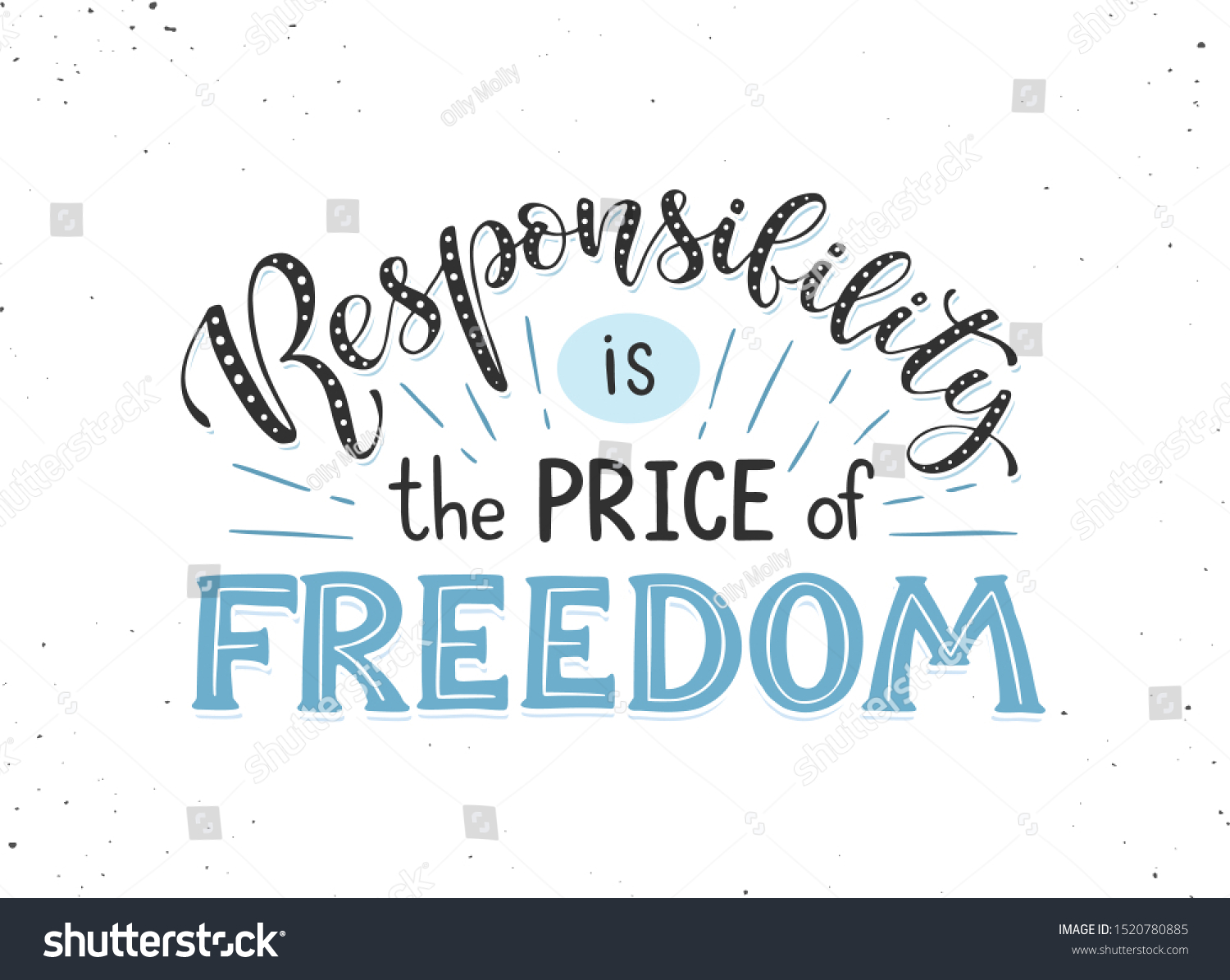 Freedom Responsibility Typography Vector Illustration Responsibility ...