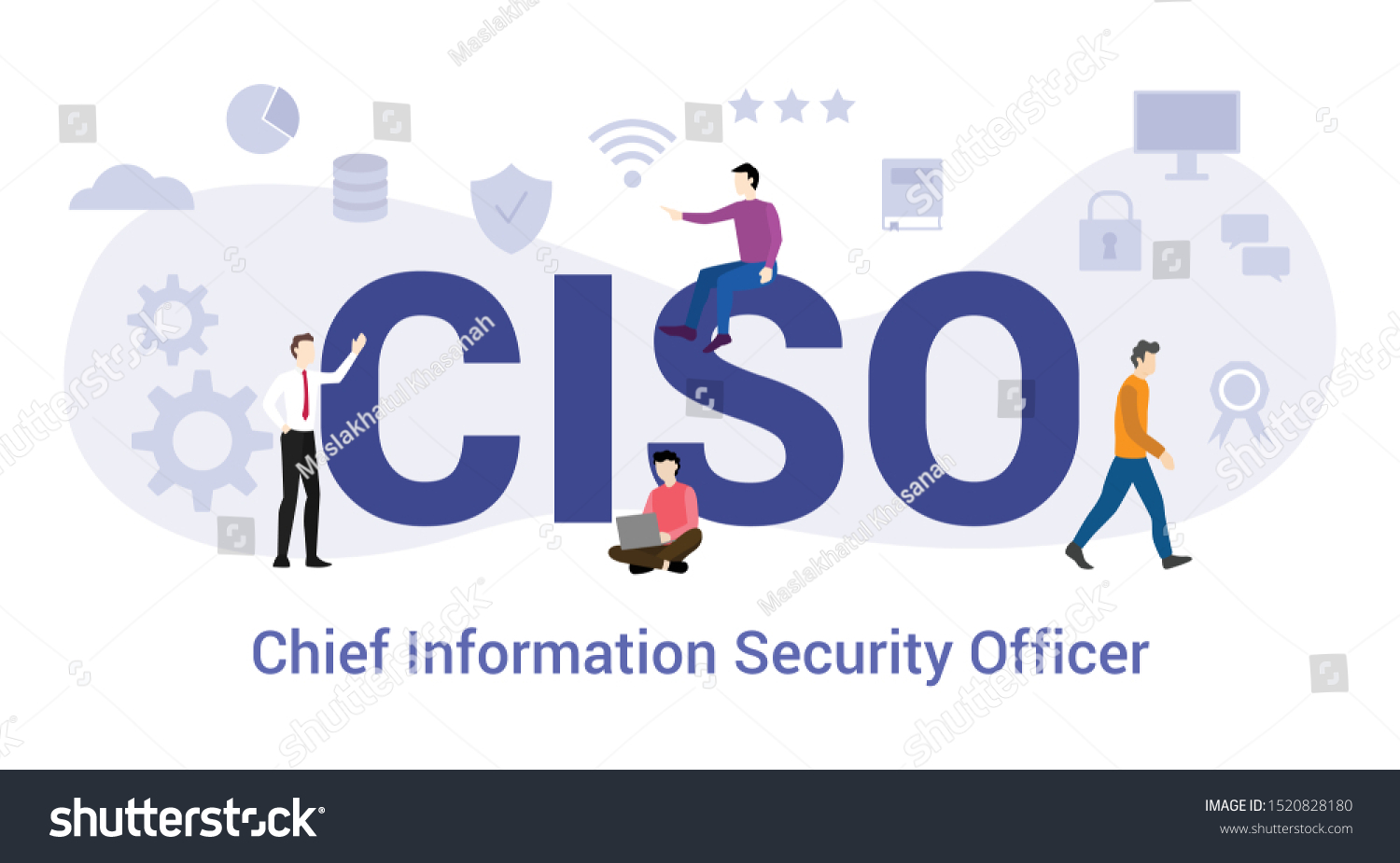 Ciso Chief Information Security Officer Concept Stock Vector (Royalty ...