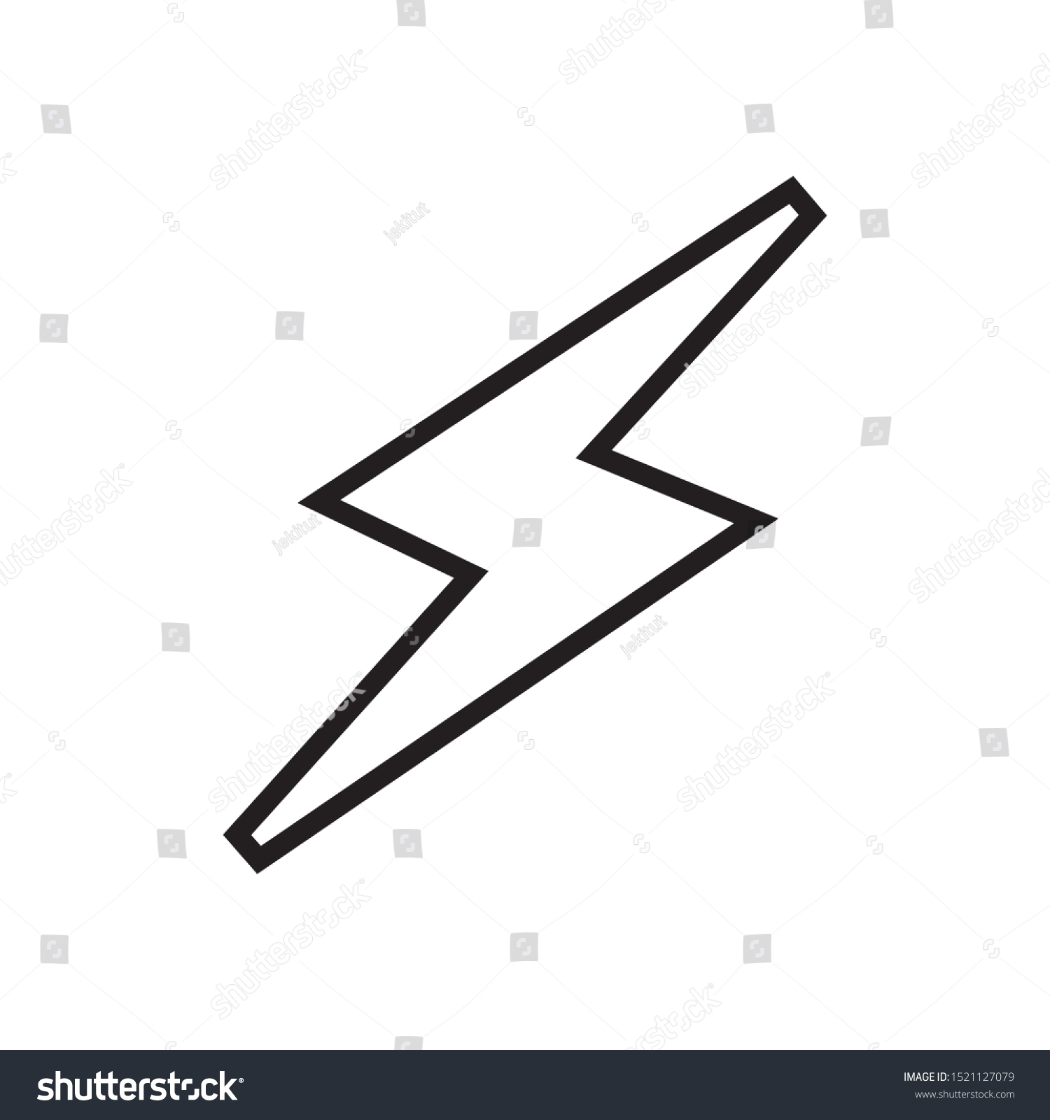 Lightning Icon Vector Symbol Template Stock Vector (Royalty Free ...