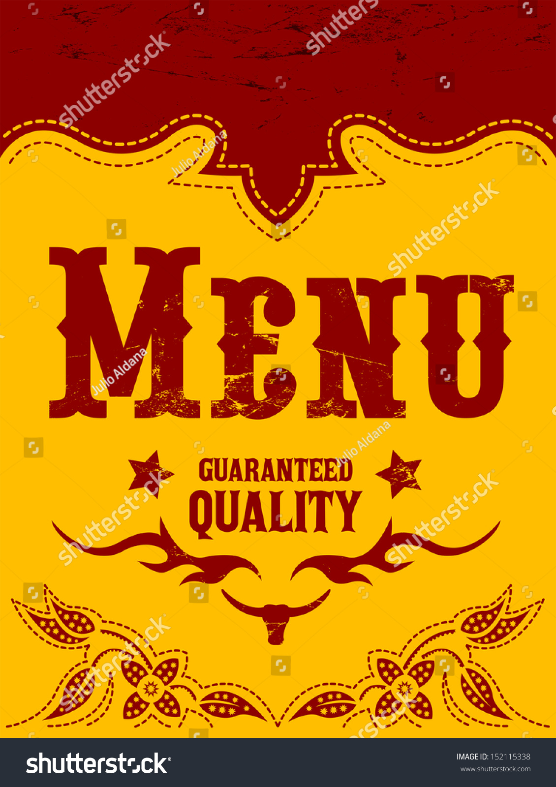 Vector Restaurant Menu Design Western Style Stock Vector (Royalty Free ...