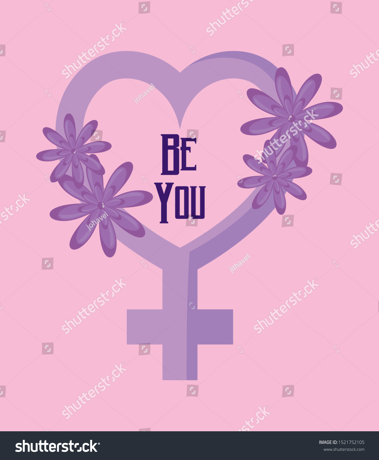 Gender Female Symbol Flowers Vector Illustration 库存矢量图（免版税）1521752105 Shutterstock 1824