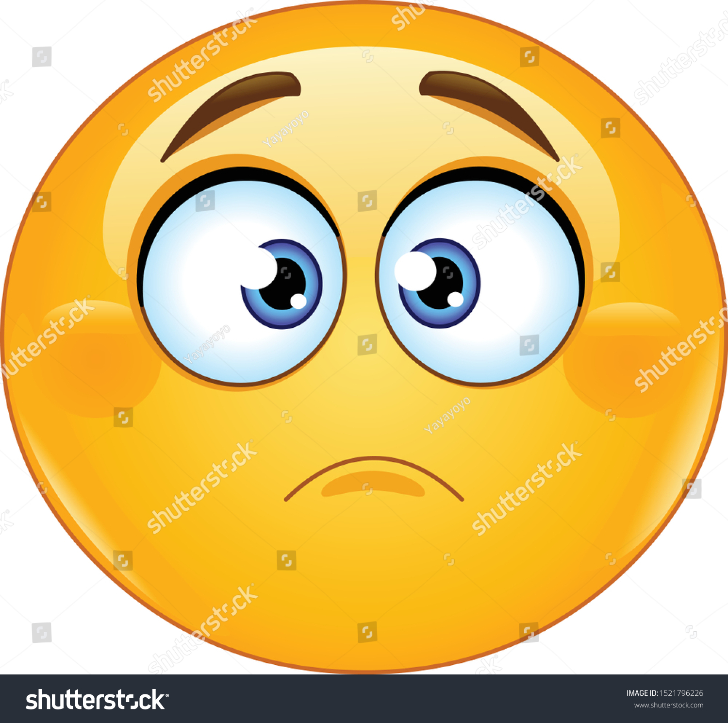 Slightly Frowning Emoji Emoticon Concern Disappointed Stock Vector ...