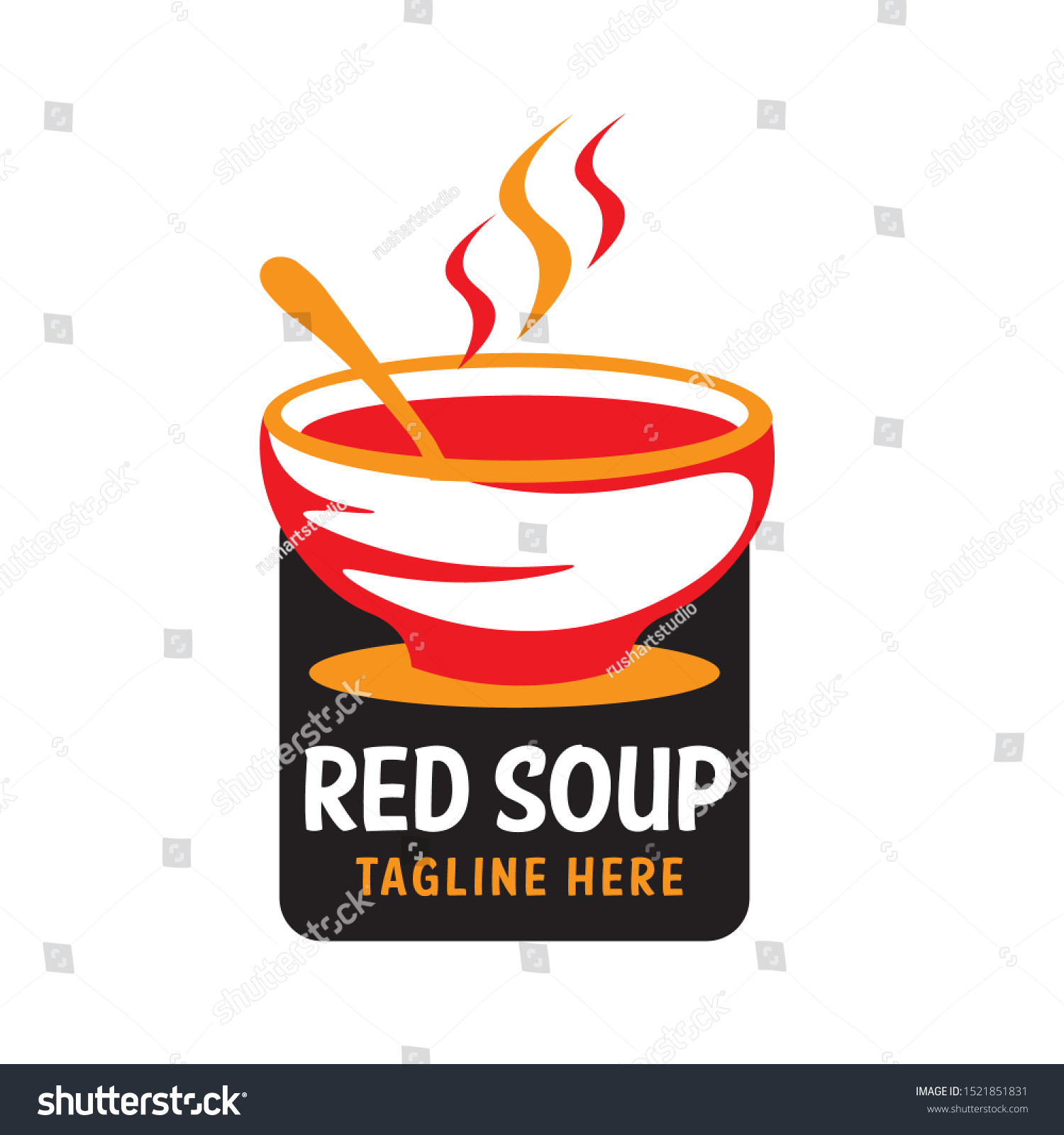 Red Hot Soup Logo Perfect Restaurant Stock Vector (Royalty Free ...