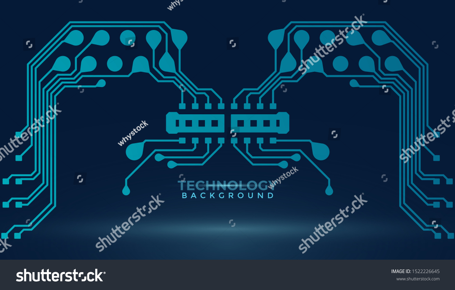 Abstract Futuristic Digital Technology Background Circuit Stock Vector ...