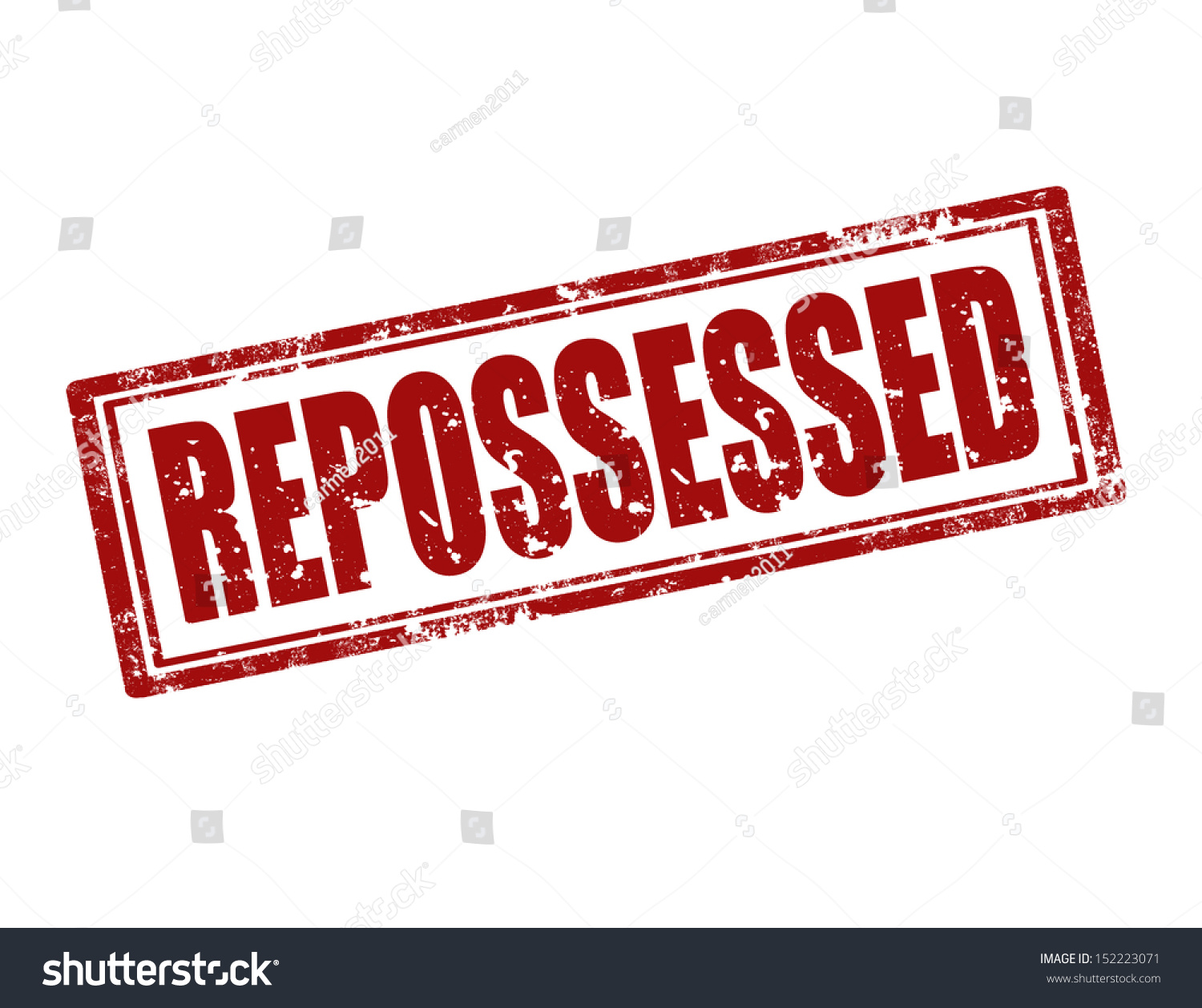 Grunge Rubber Stamp Word Repossessedvector Illustration Stock Vector ...