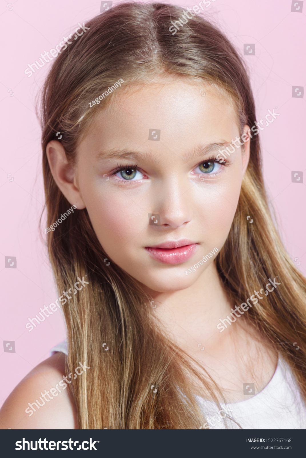 Portrait Little Model Girl Studio Stock Photo 1522367168 | Shutterstock