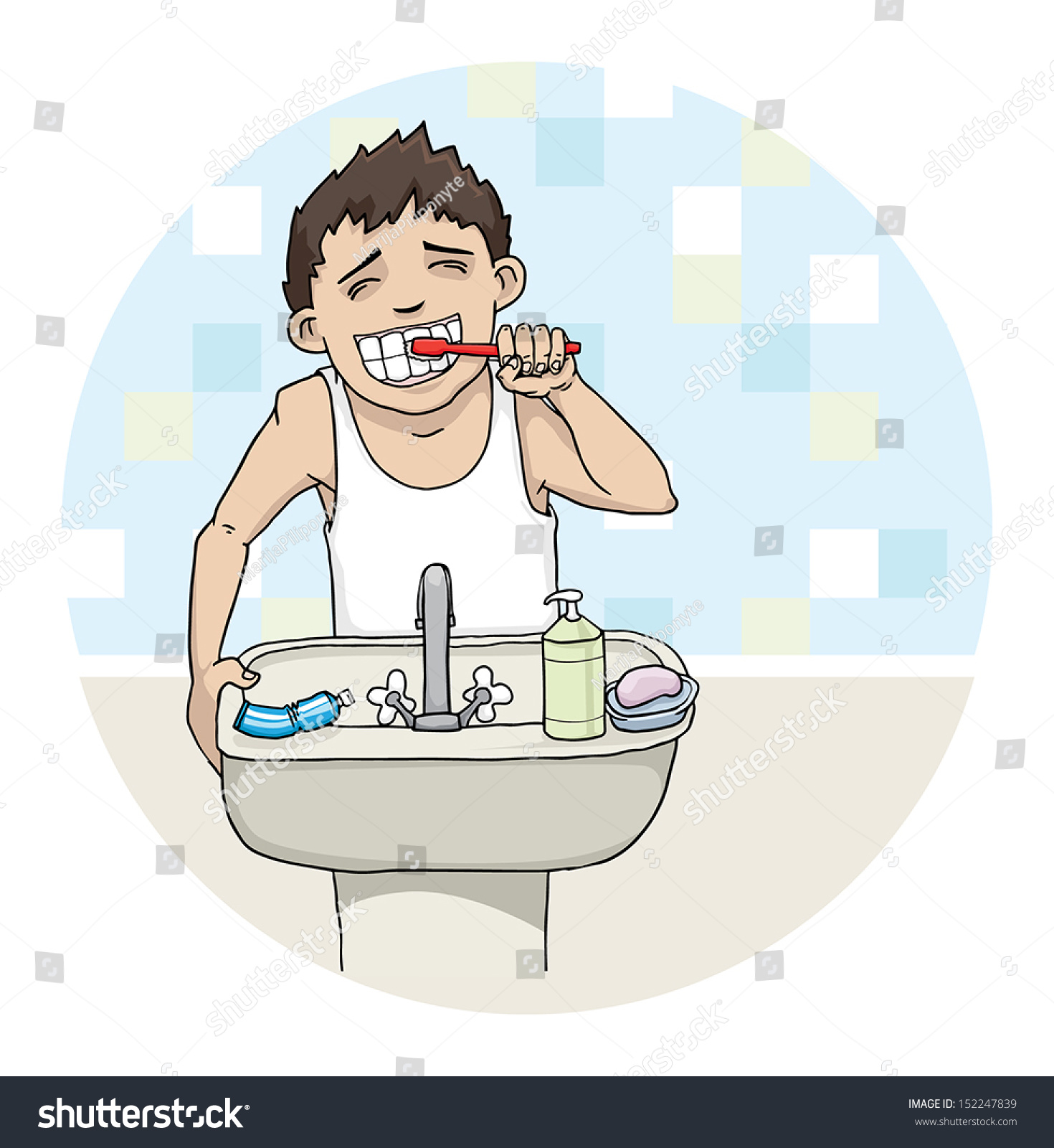 Wash my teeth