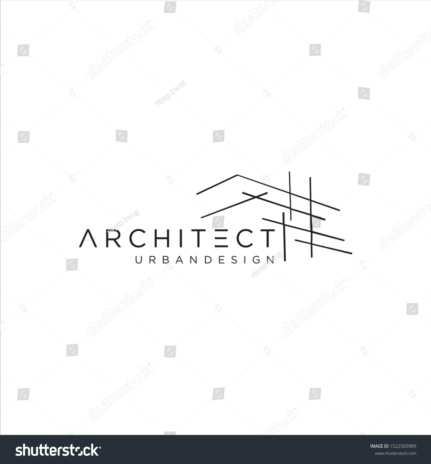 Architect House Logo Building Template Architectural Stock Vector ...