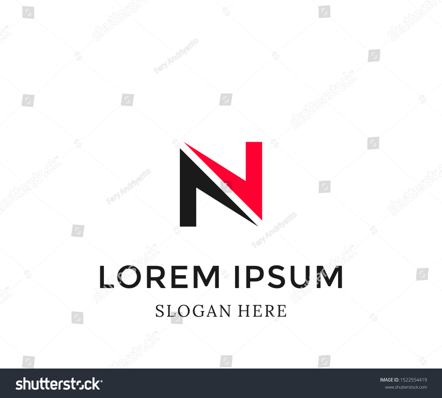 Letter N Logo Simple Design Vector Stock Vector (Royalty Free ...