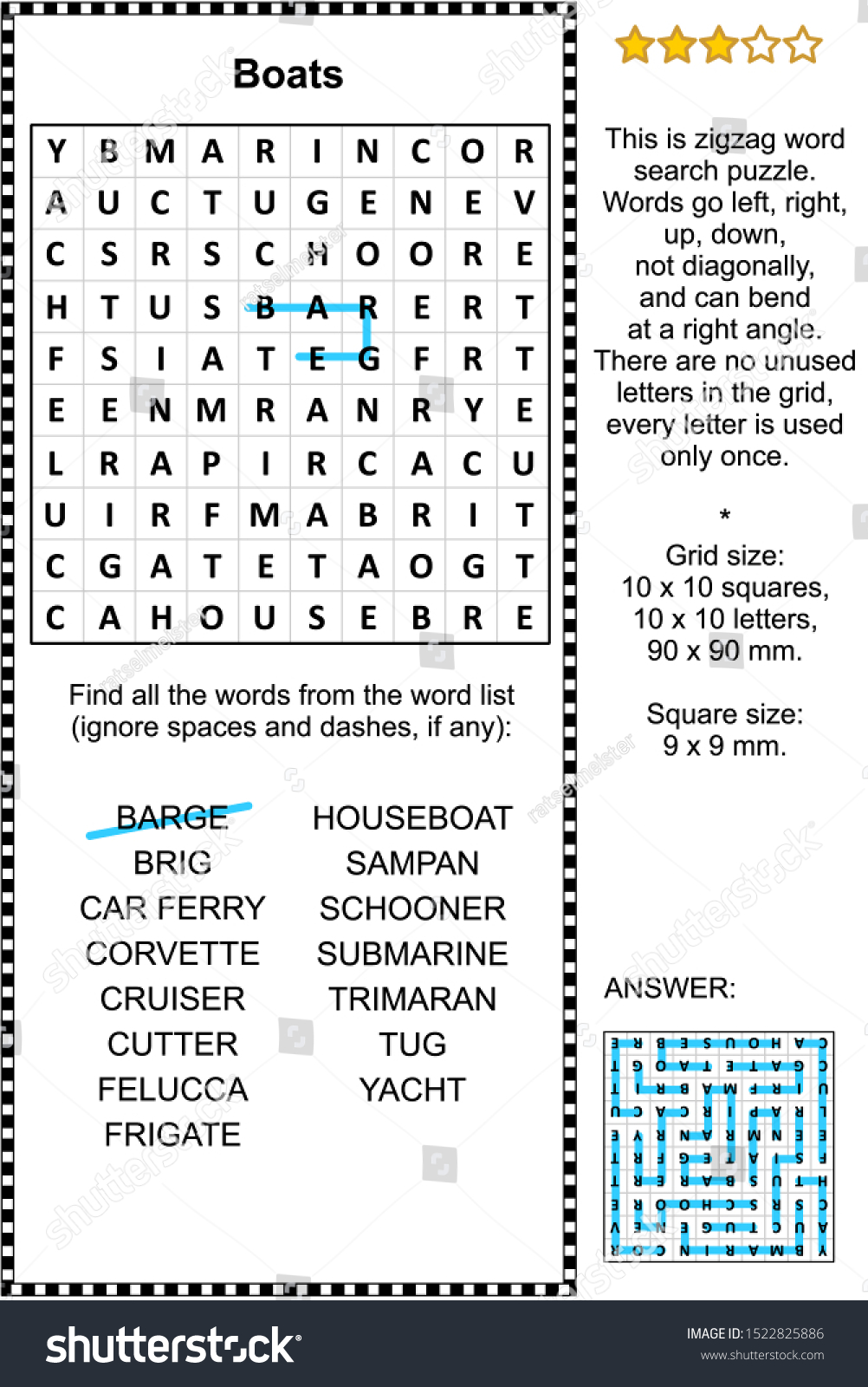 zigzag of yacht crossword clue