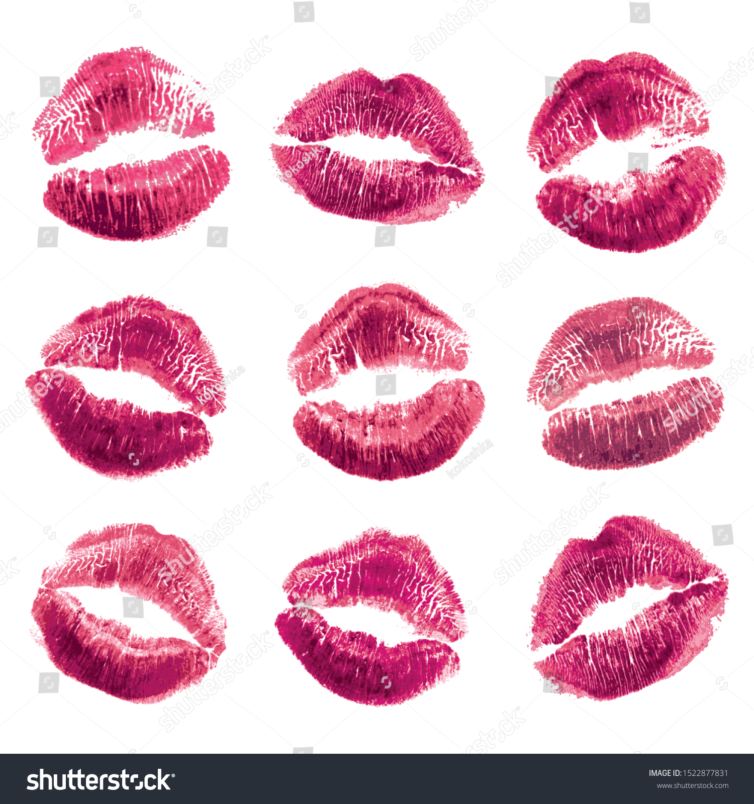 Vector Set Realistic Illustration Womans Girl Stock Vector Royalty Free 1522877831 Shutterstock