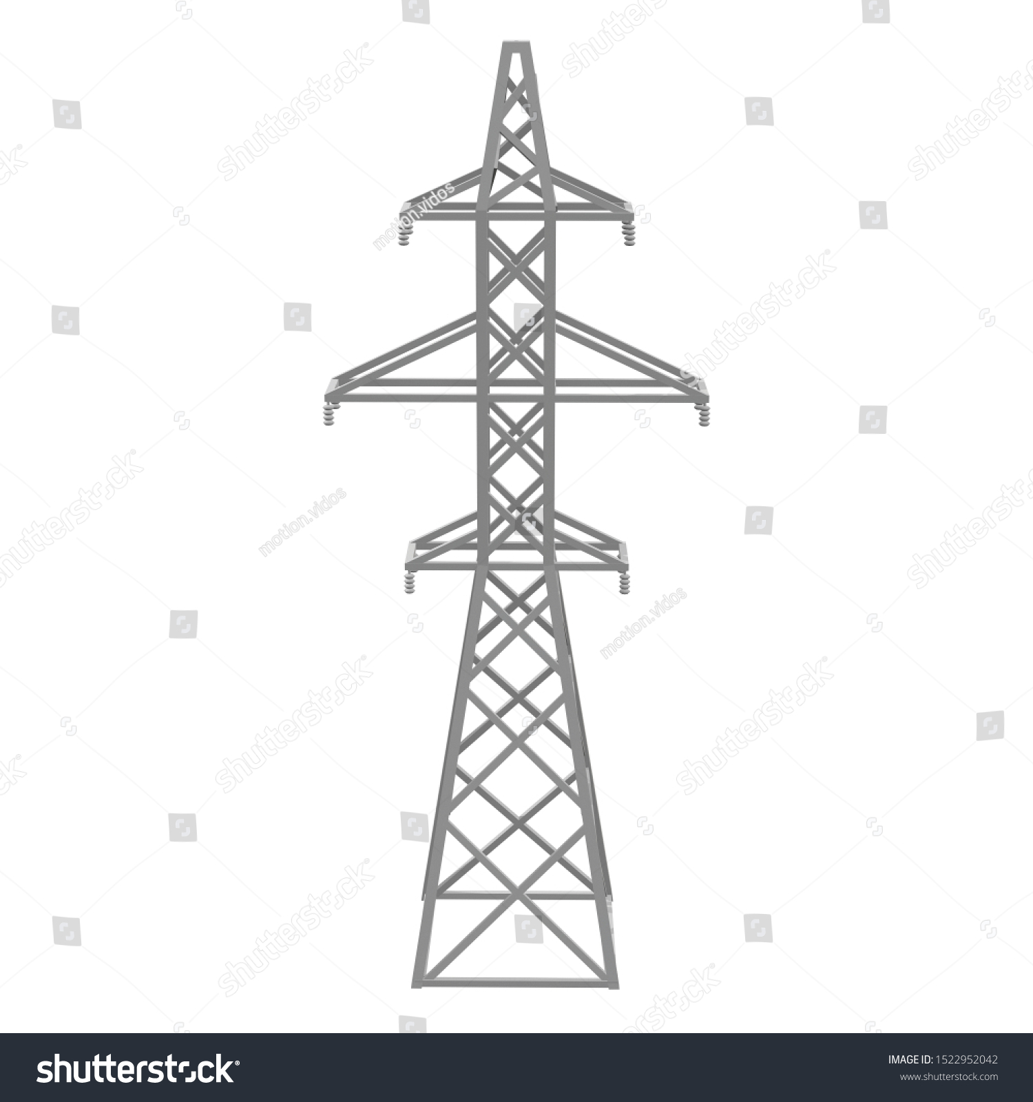 Power Transmission Tower High Voltage Pylon Stock Illustration ...