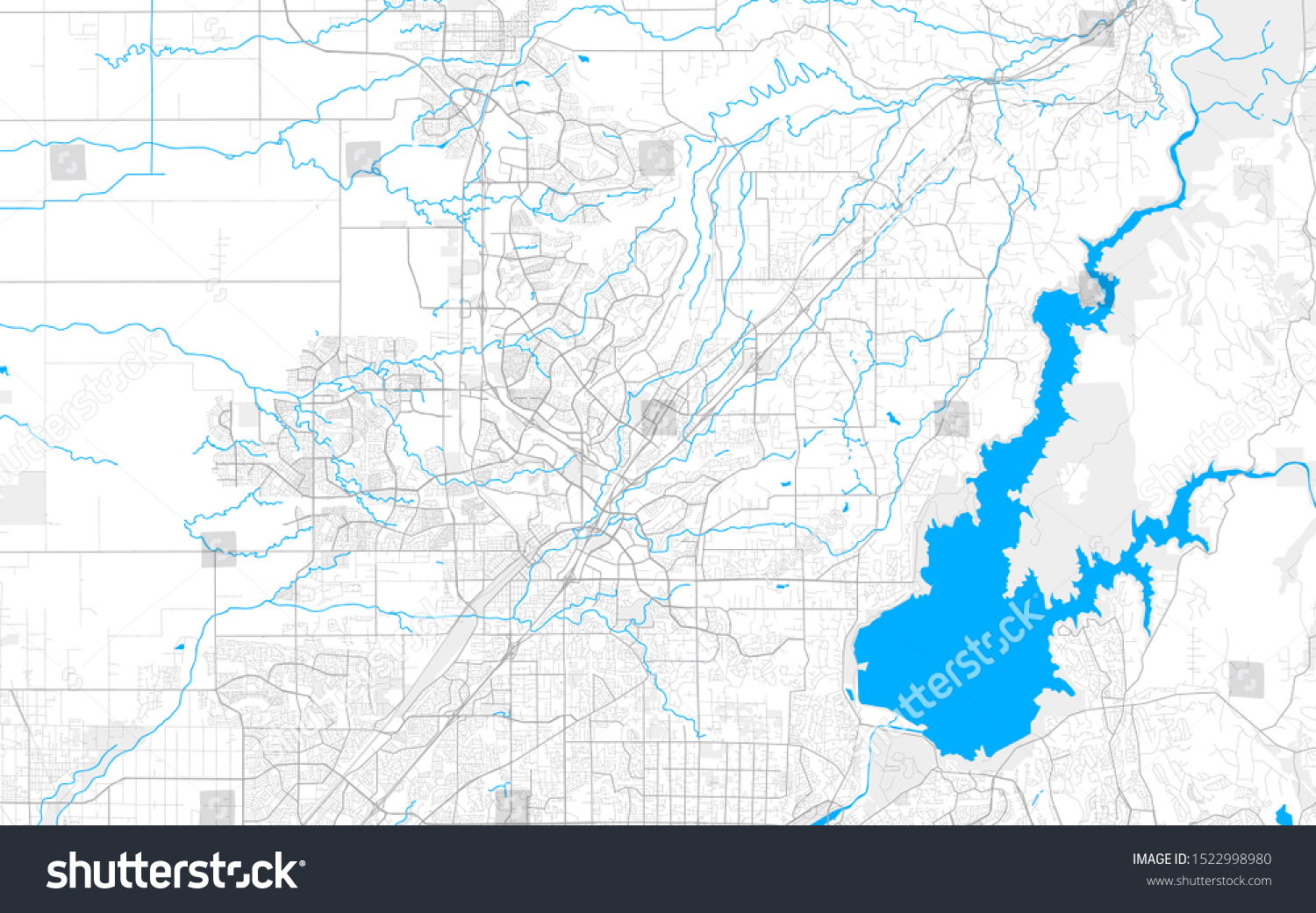 Rich Detailed Vector Area Map Rocklin Stock Vector (Royalty Free ...