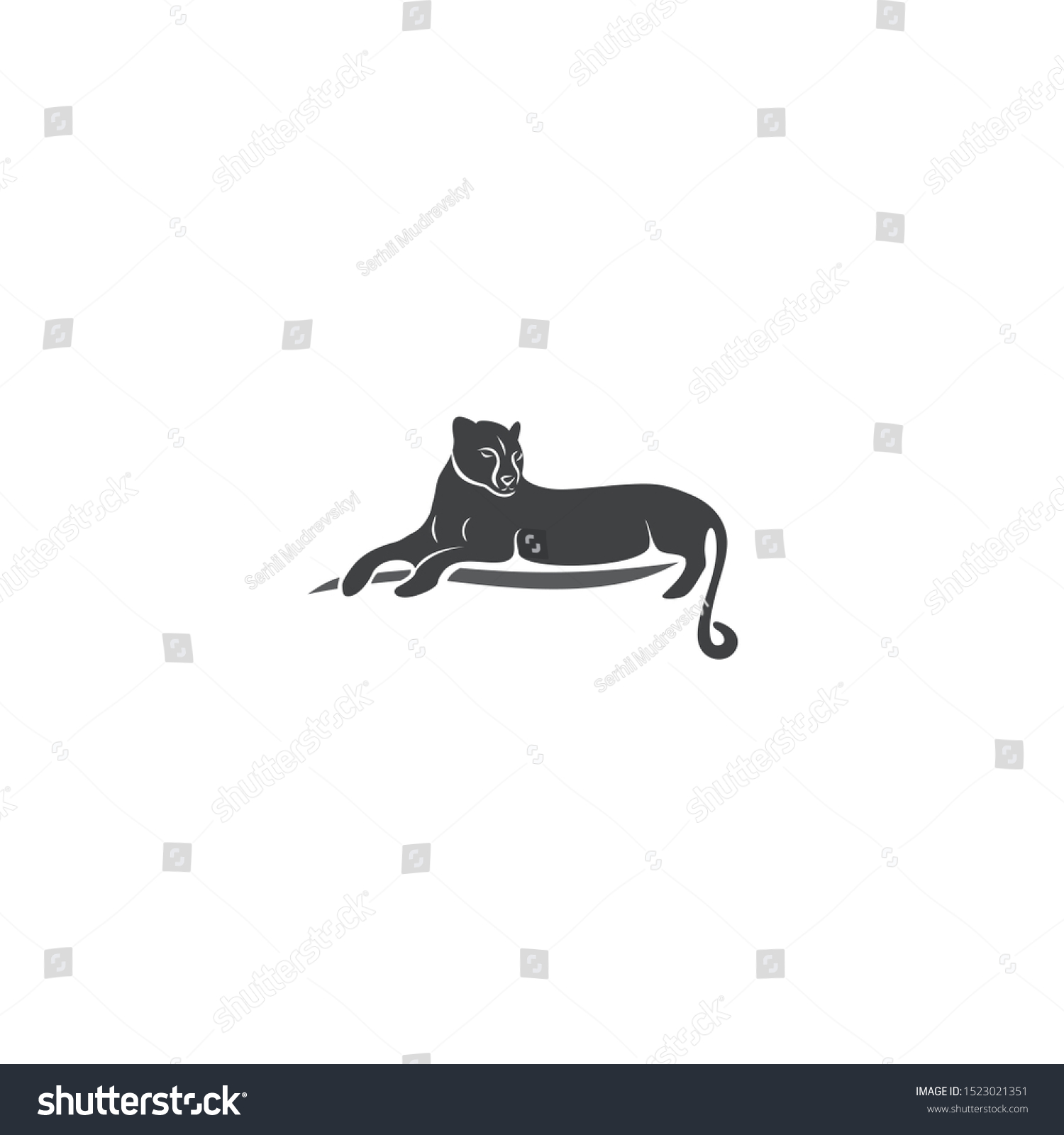 Black Cougar Cat Logo Stock Vector (Royalty Free) 1523021351 | Shutterstock